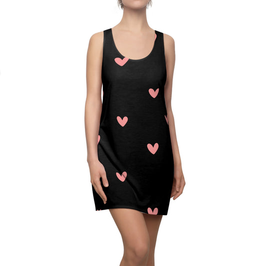 Racerback Kleid mit zartem Herzmuster – Sommerkleid für Damen Cute