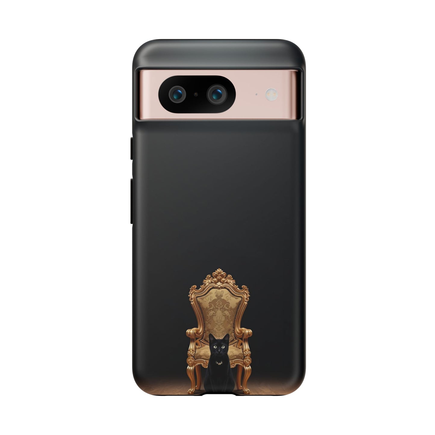 Black Cat on Golden Throne – Premium Phone Case Protective Slim