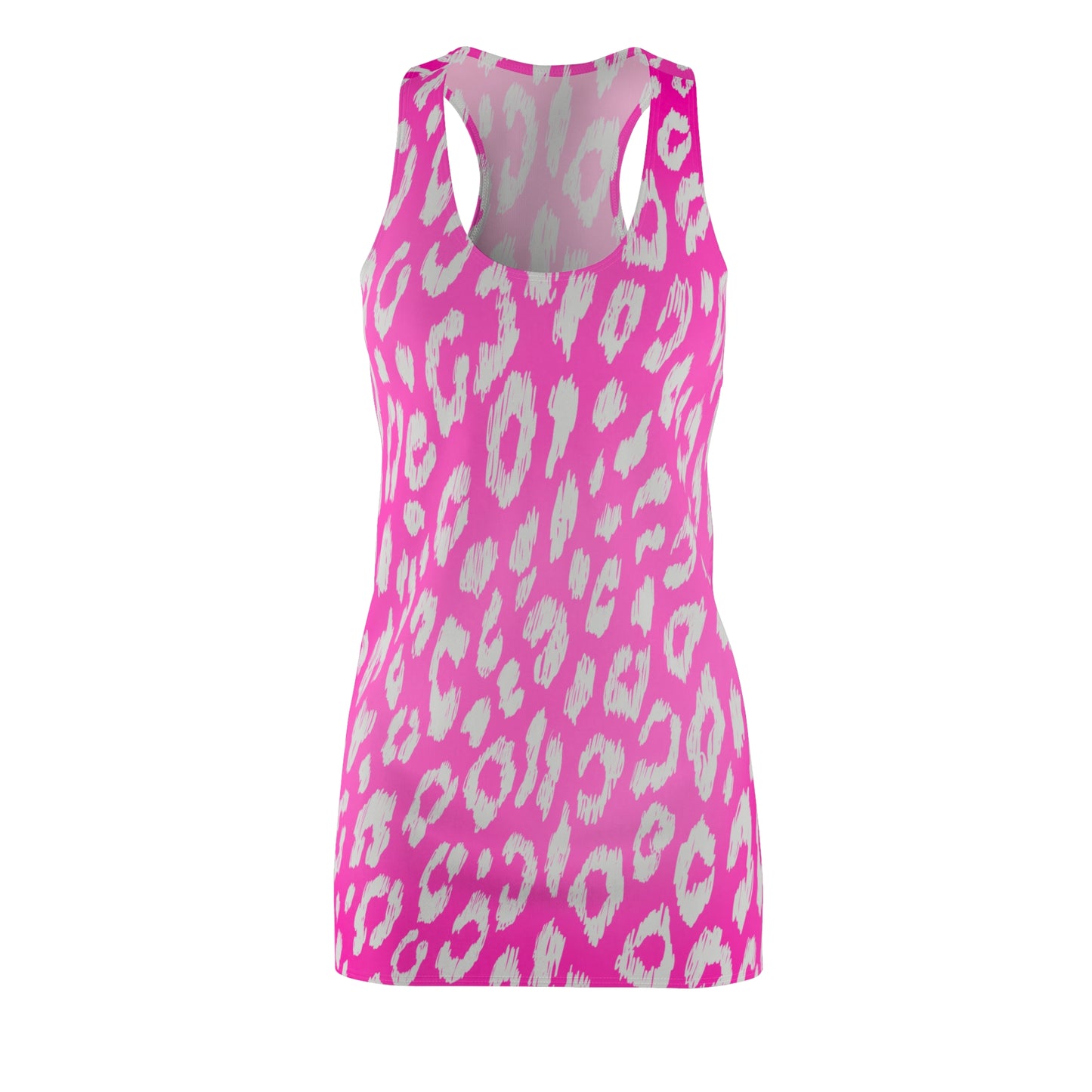 Racerback Kleid mit Leopardenmuster in Pink mit Farbverlauf