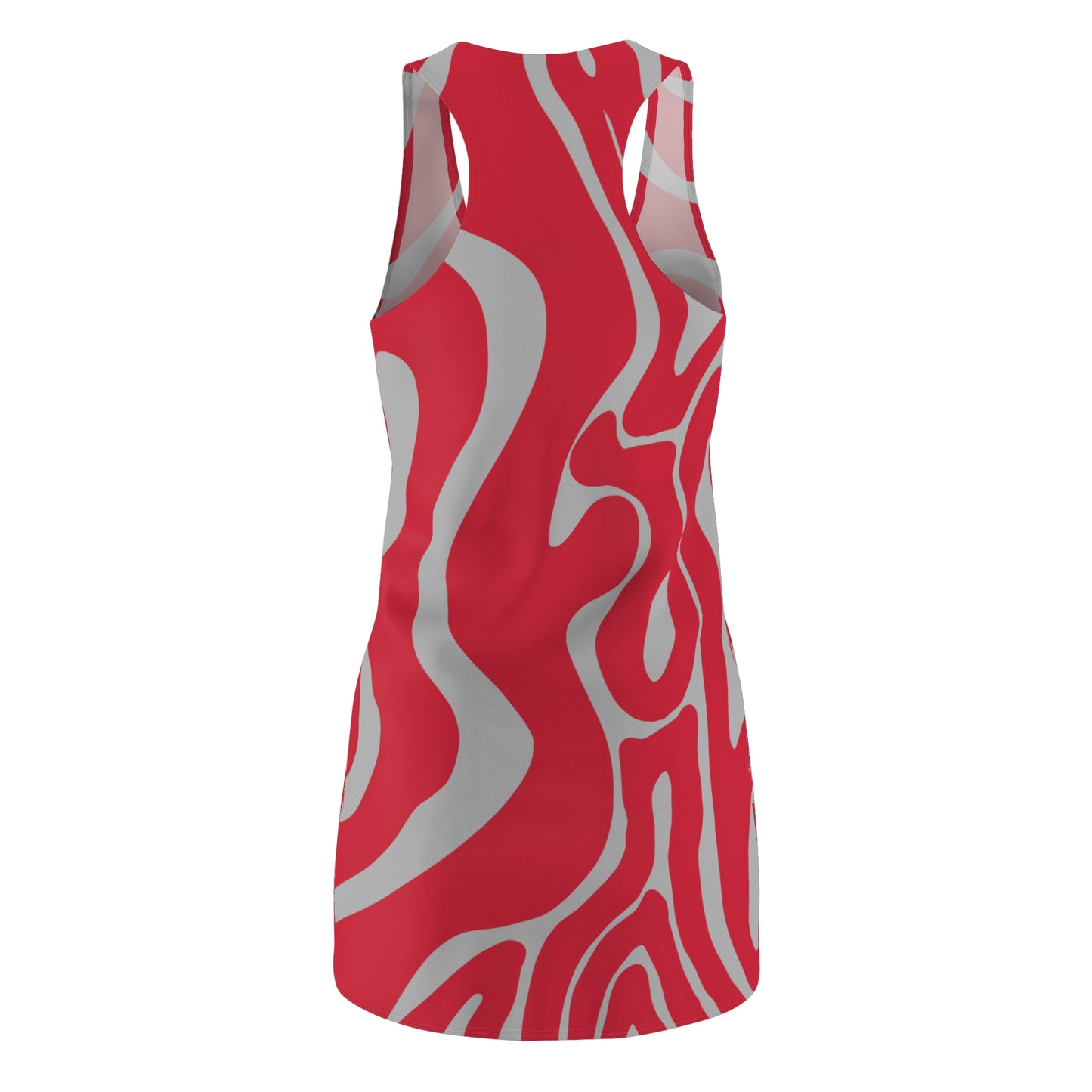 Rot Swirl Racerback Kleid – Abstraktes Sommerkleid