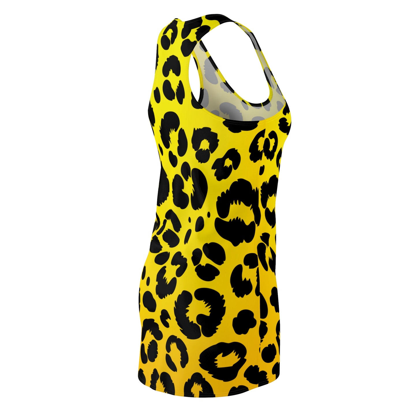 Racerback Damenkleid Sommer – Gelber Leo-Look, modern & selbstbewusst
