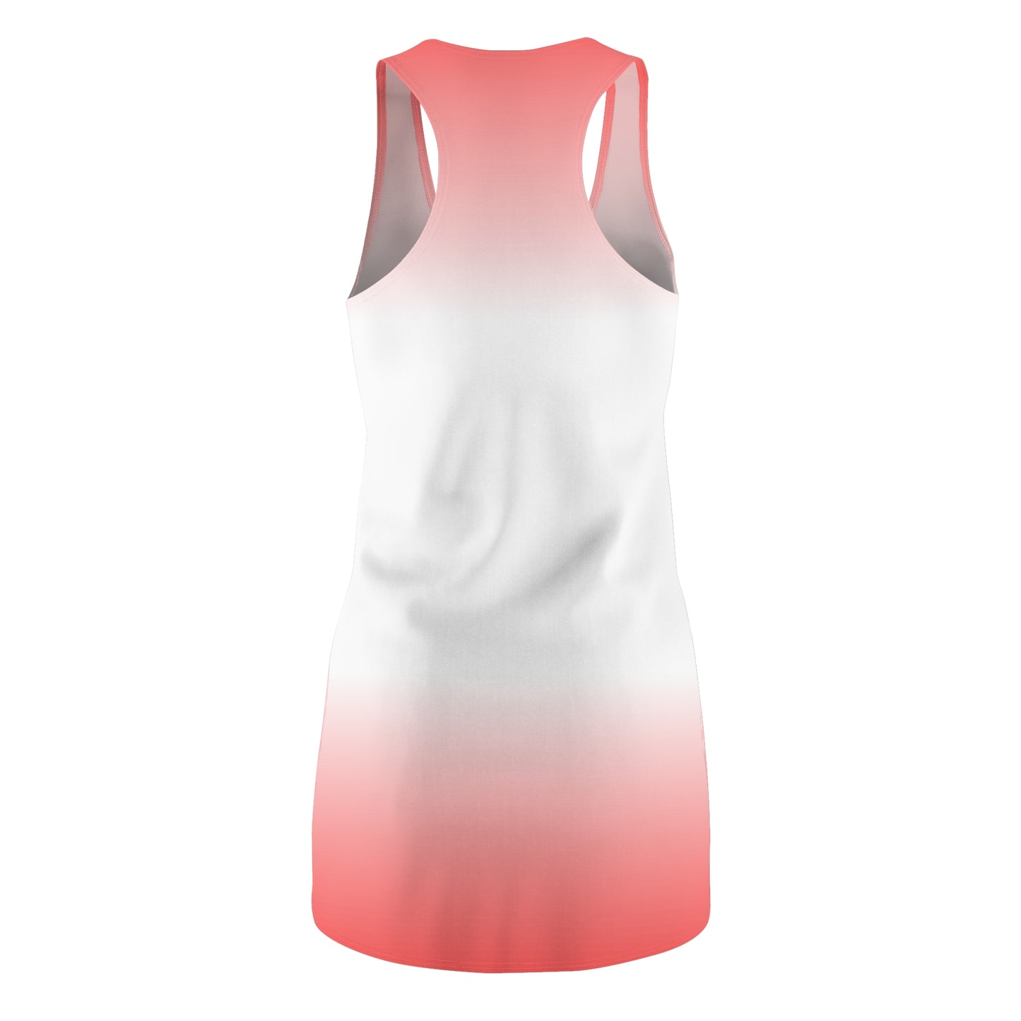 Racerback Kleid Damen Farbverlauf Rosa Weiß Sommer
