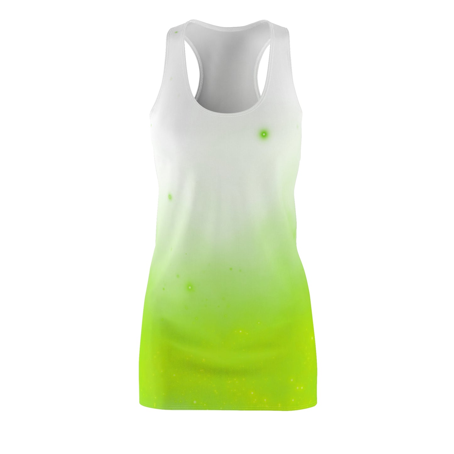 Racerback Kleid mit Weiß-Grün Farbverlauf – leicht & sommerlich