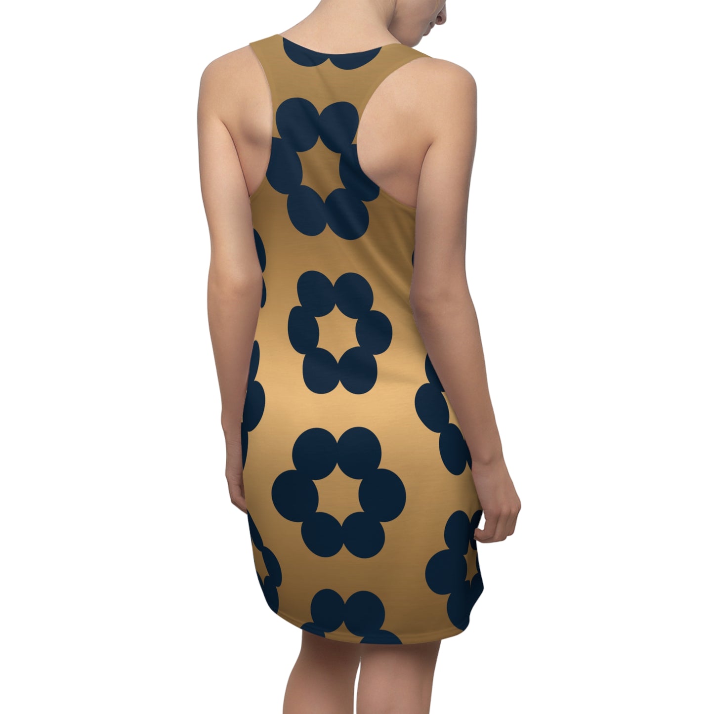 Floral Racerback Dress mit Modernem Retro Muster für Damen