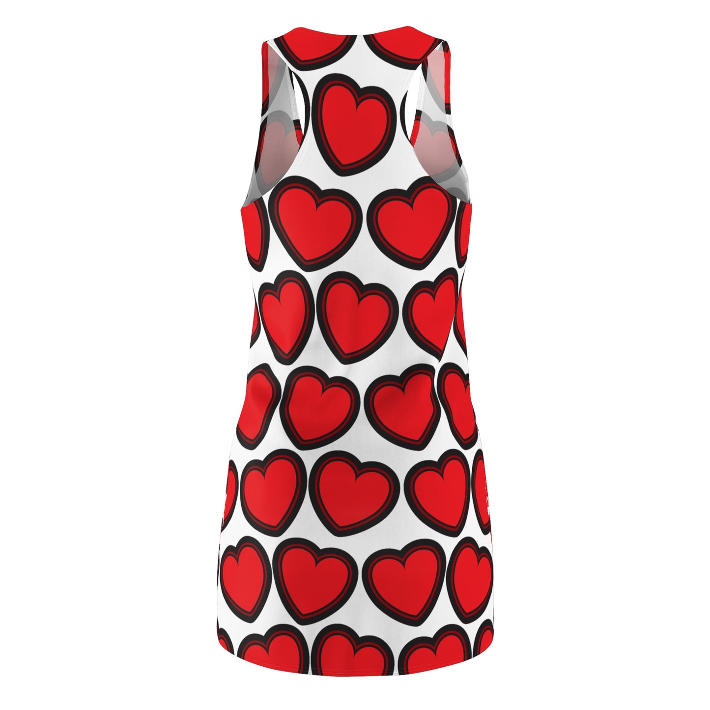 Herz Print Racerback Kleid – Trendy Sommer Damenmode