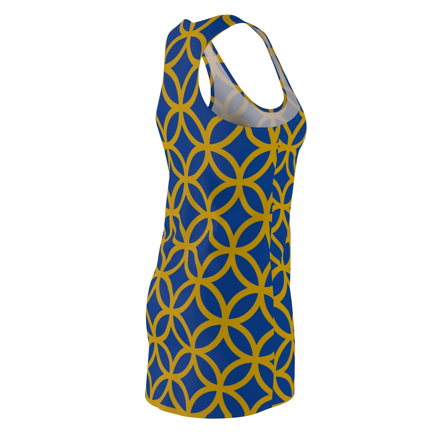 Luxury Racerback Dress mit Modern Circle Pattern Design