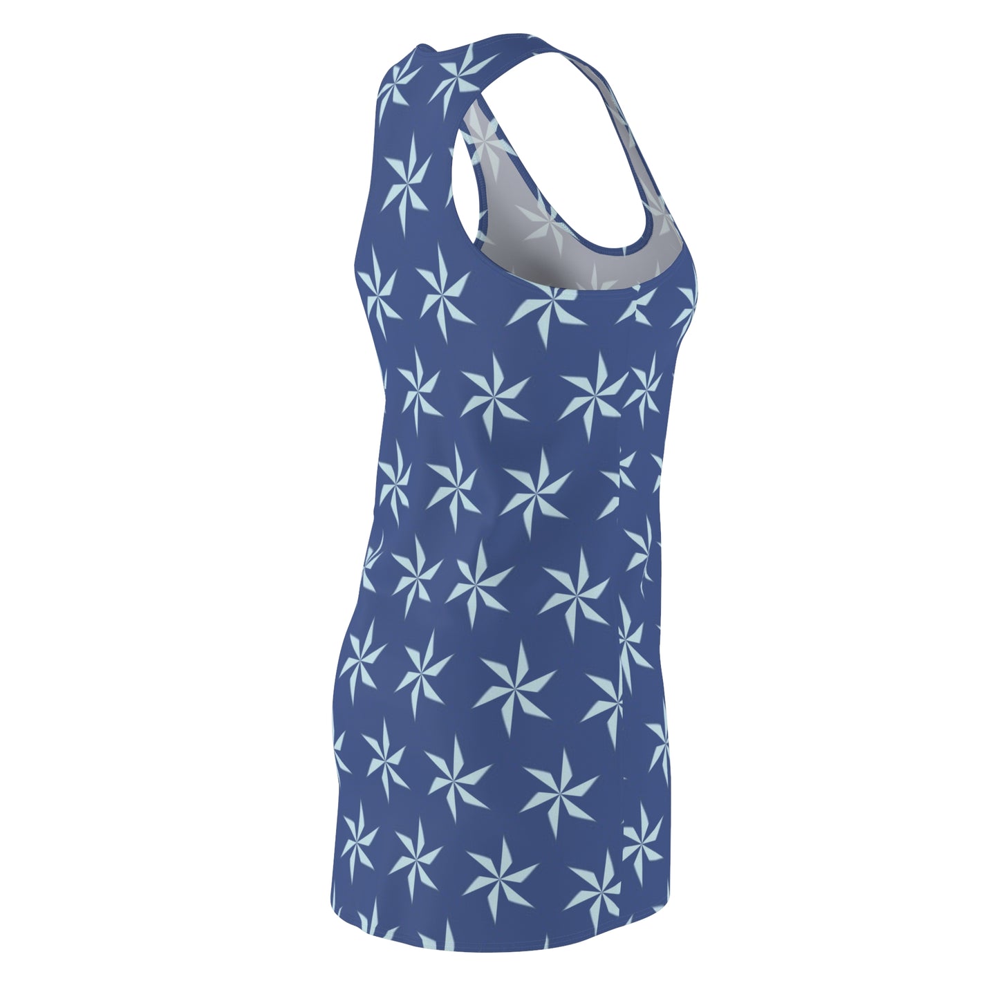 Racerback Damenkleid Sommer – Grafisches Sternmuster, modern & bequem