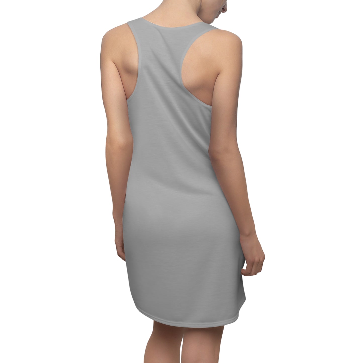 Racerback Damenkleid Sommer – „Amazing“ Statement, modern & lässig grau