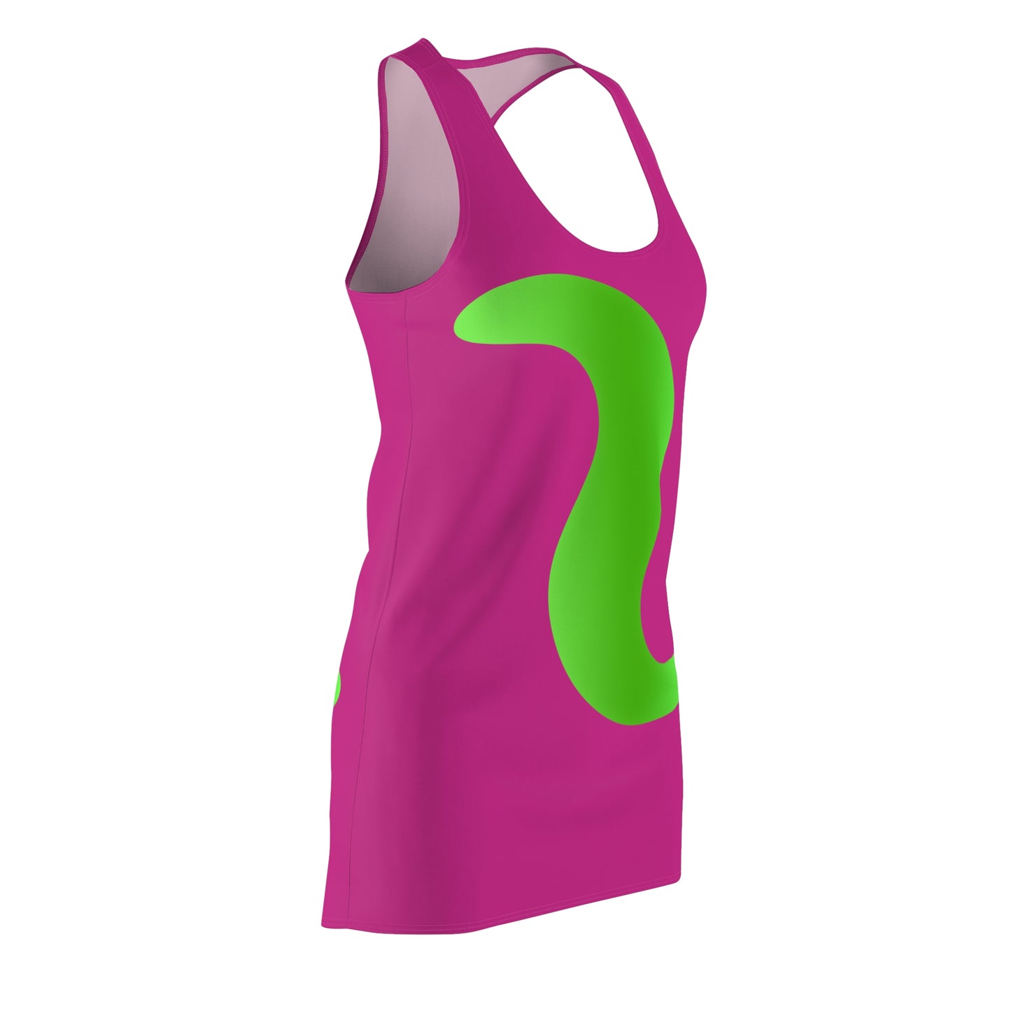 Pink Grün Abstrakt Racerback Kleid – Stylishes Sommerkleid