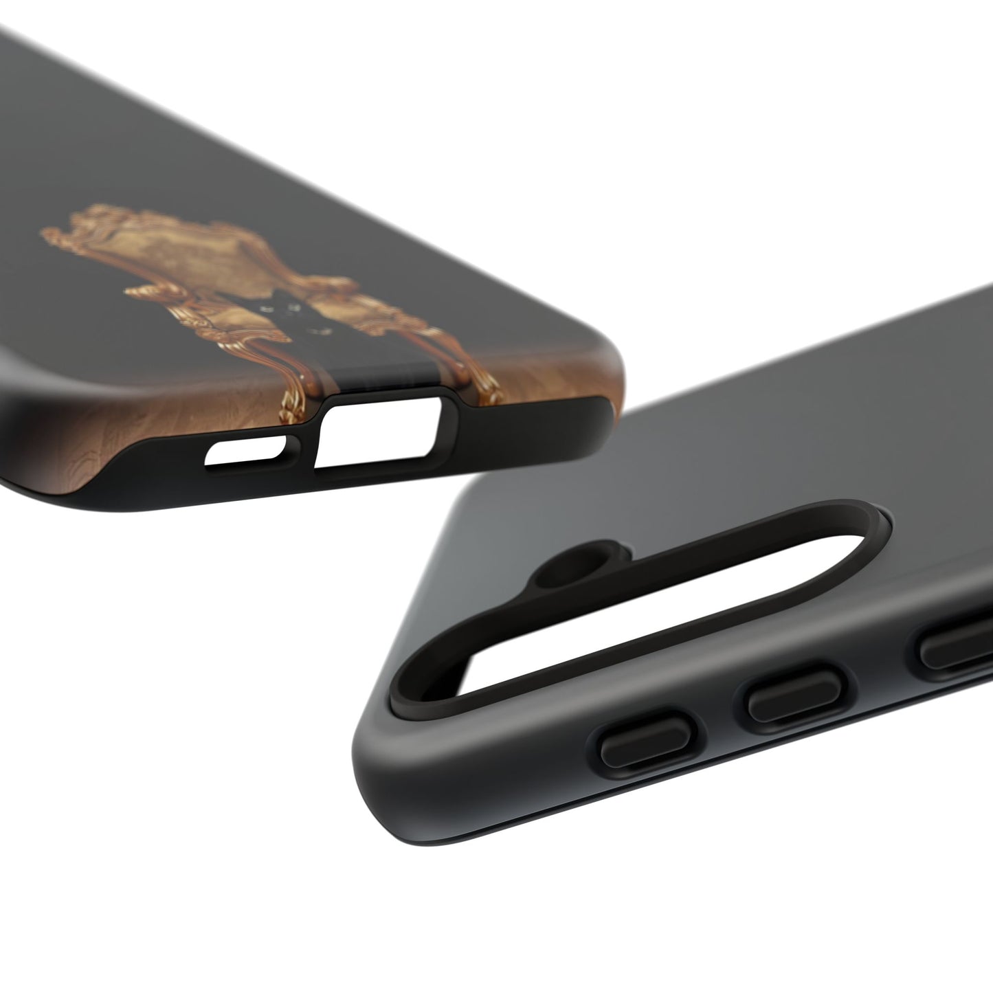 Black Cat on Golden Throne – Premium Phone Case Protective Slim