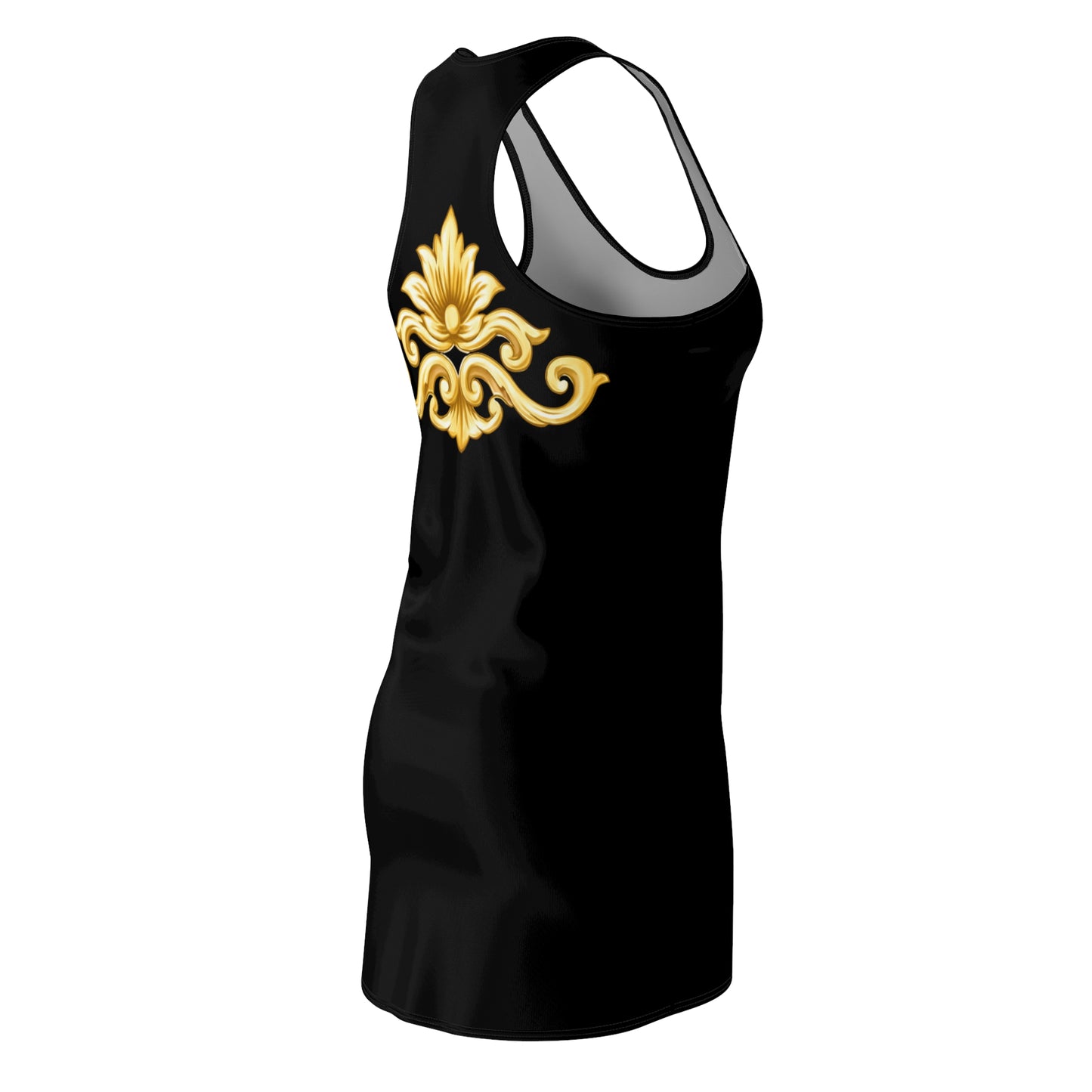 Elegant Baroque Racerback | Gold Ornament Racerback Kleid