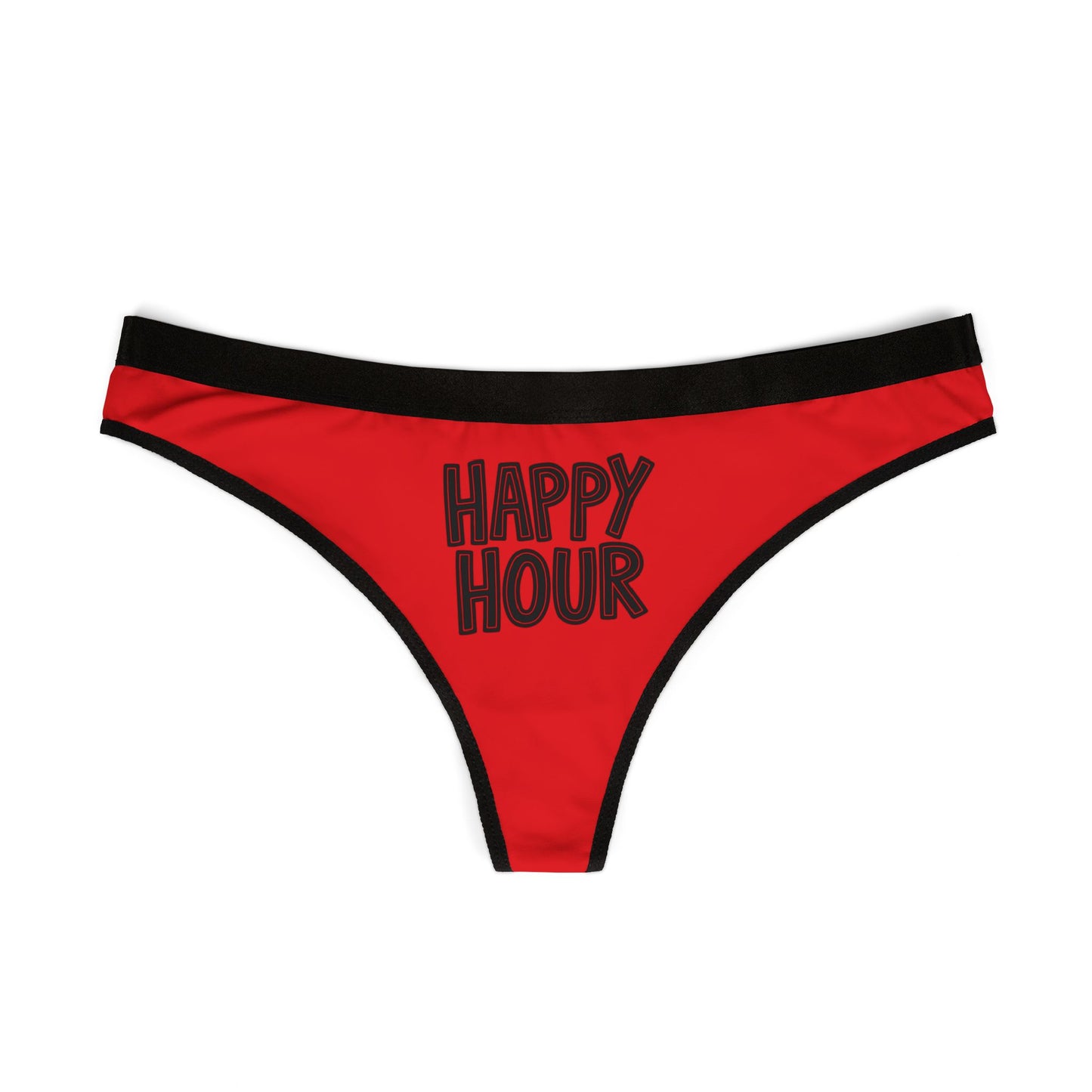 Damen Thong Unterwäsche Bequeme Atmungsaktive Slips Happy Hour