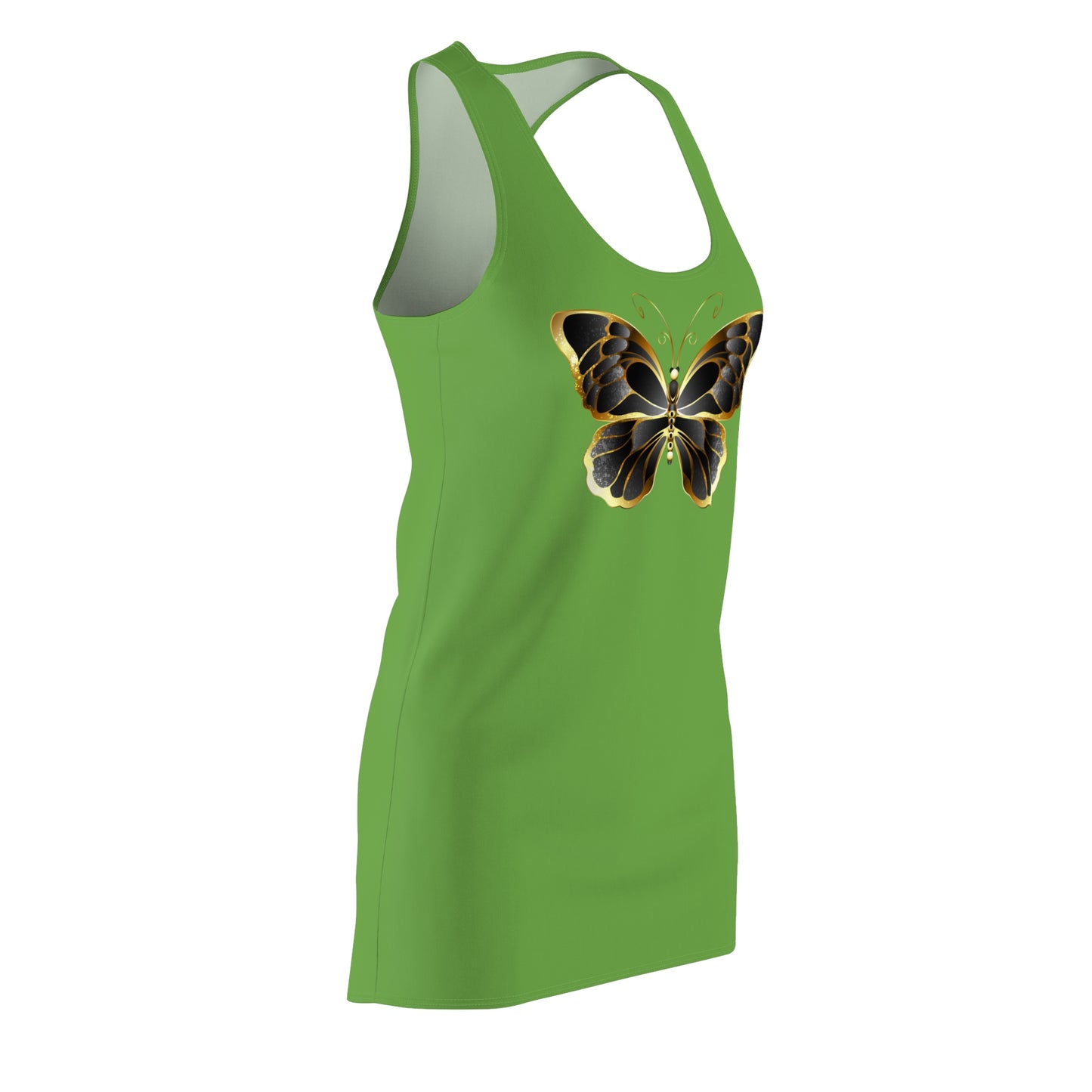 Grün Schmetterling Racerback Kleid Sommerkleid