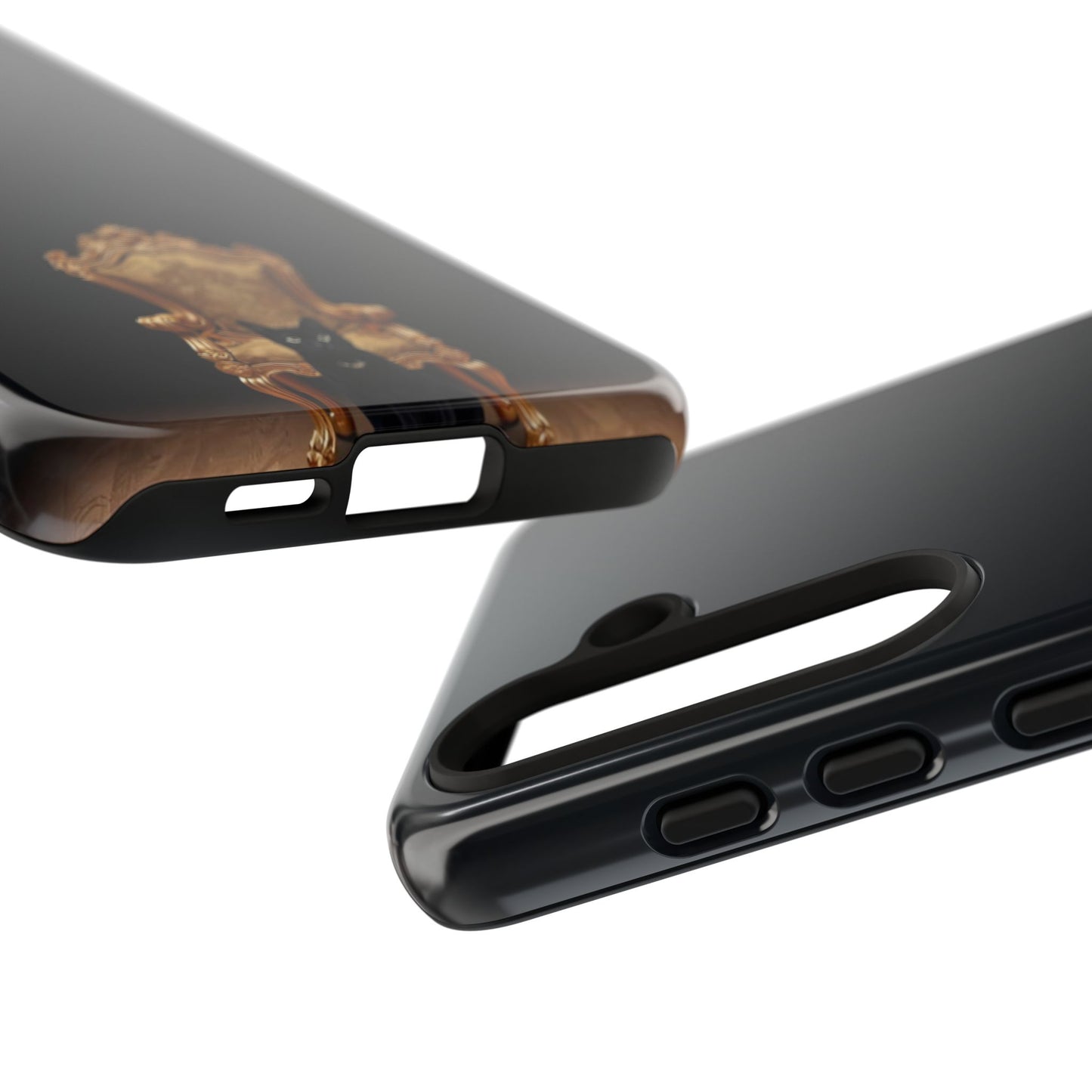 Black Cat on Golden Throne – Premium Phone Case Protective Slim