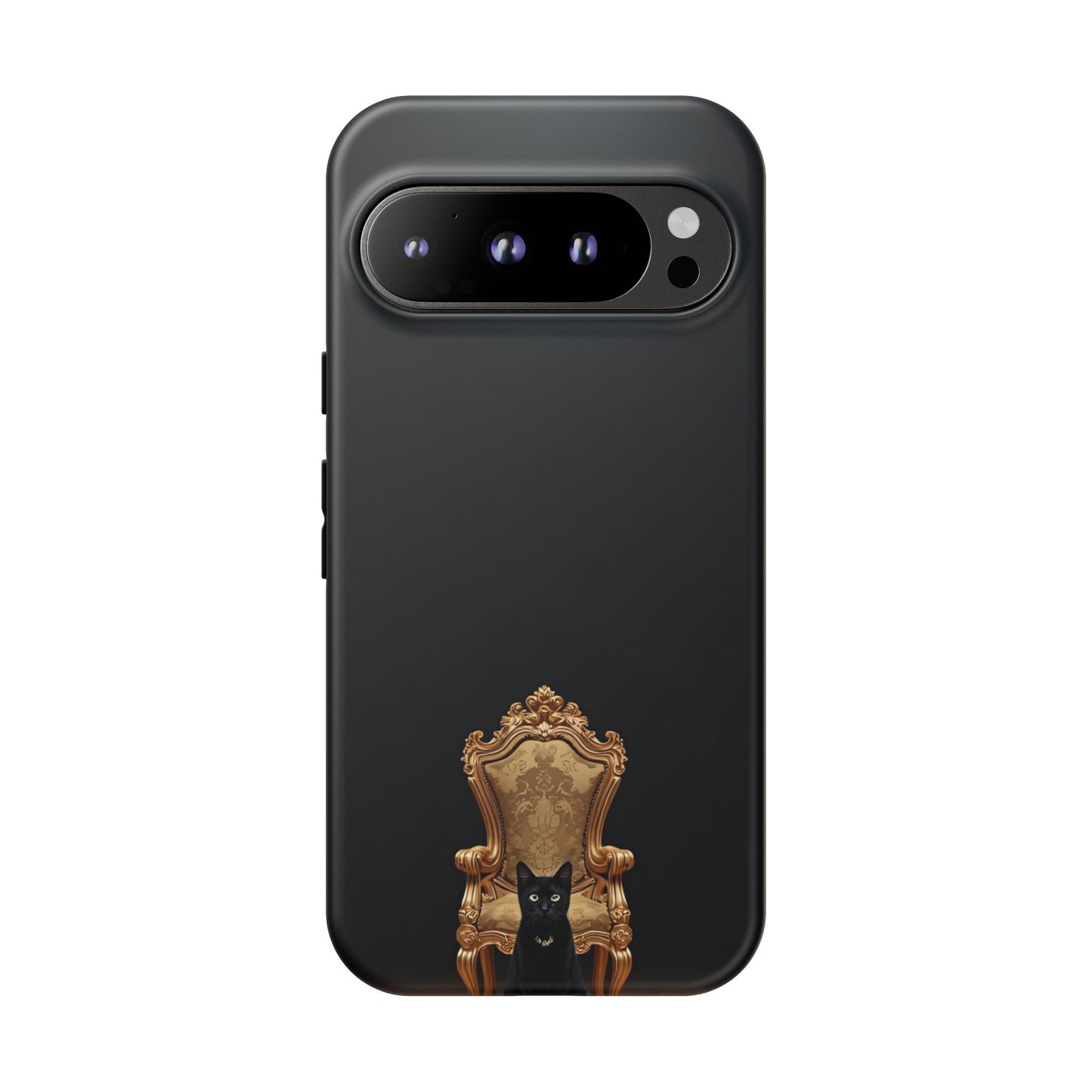Black Cat on Golden Throne – Premium Phone Case Protective Slim