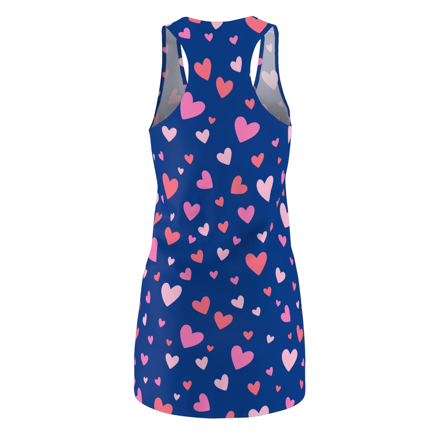 Pink Herz Racerback Kleid – Verspieltes Sommerkleid in blau