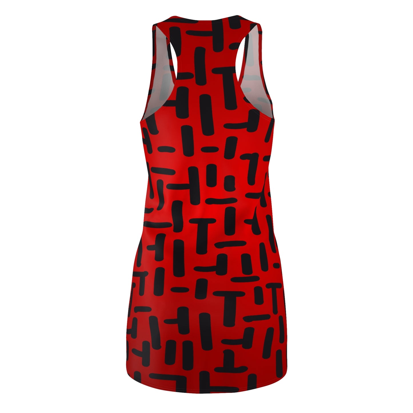 Racerback Damen Kleid Rot Farbverlauf Muster Racerback Sommer Party