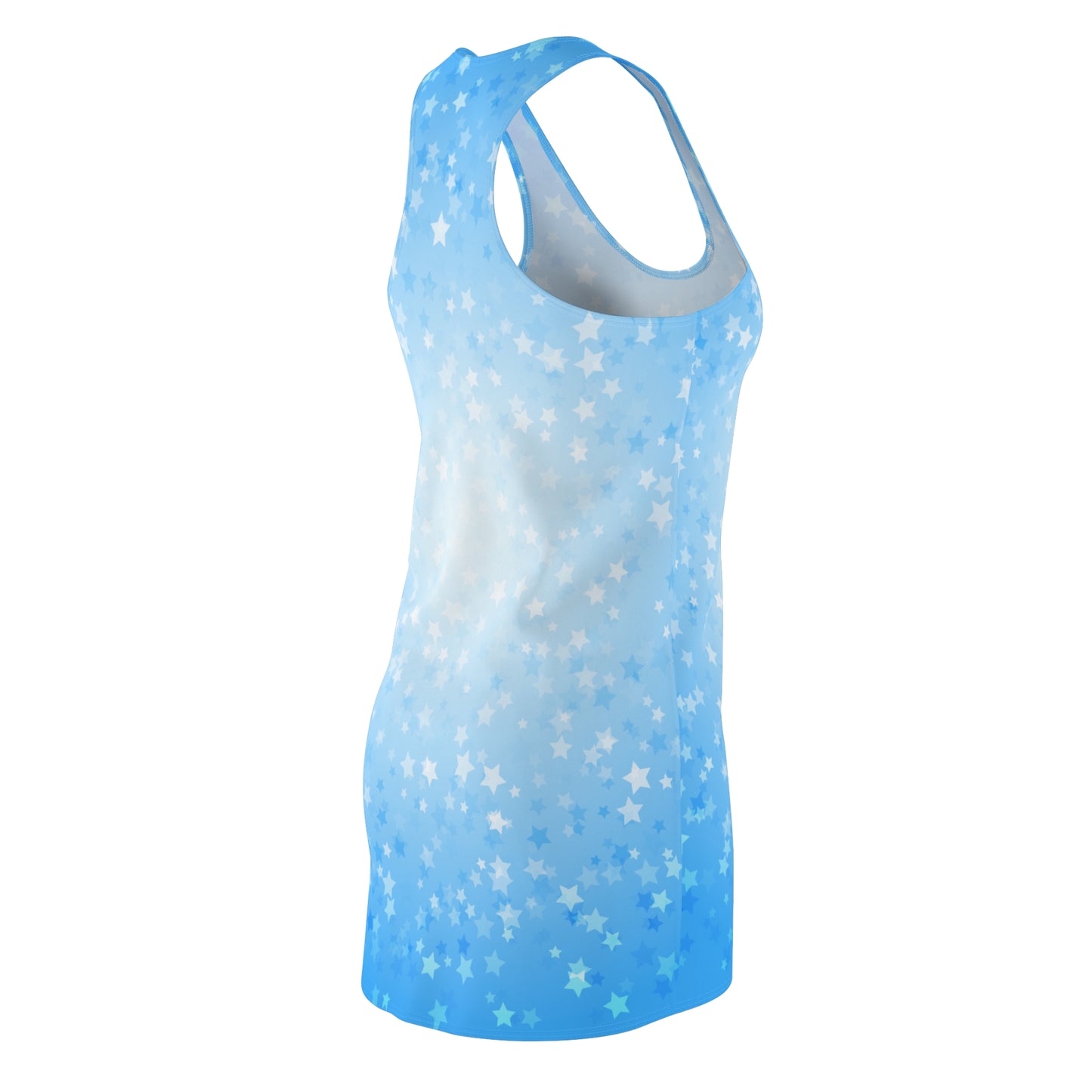 Racerback Kleid Blau mit Sternenmuster – Sommer Mini Dress