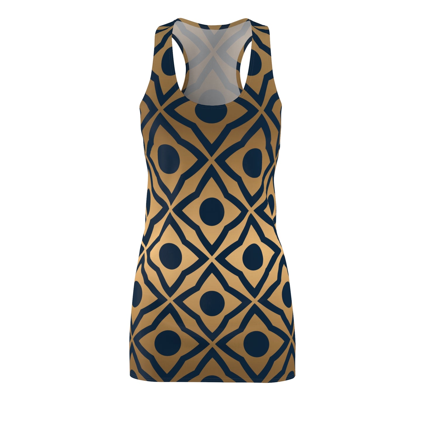 Abstract Geometric Racerback Kleid | Modernes Retro Muster