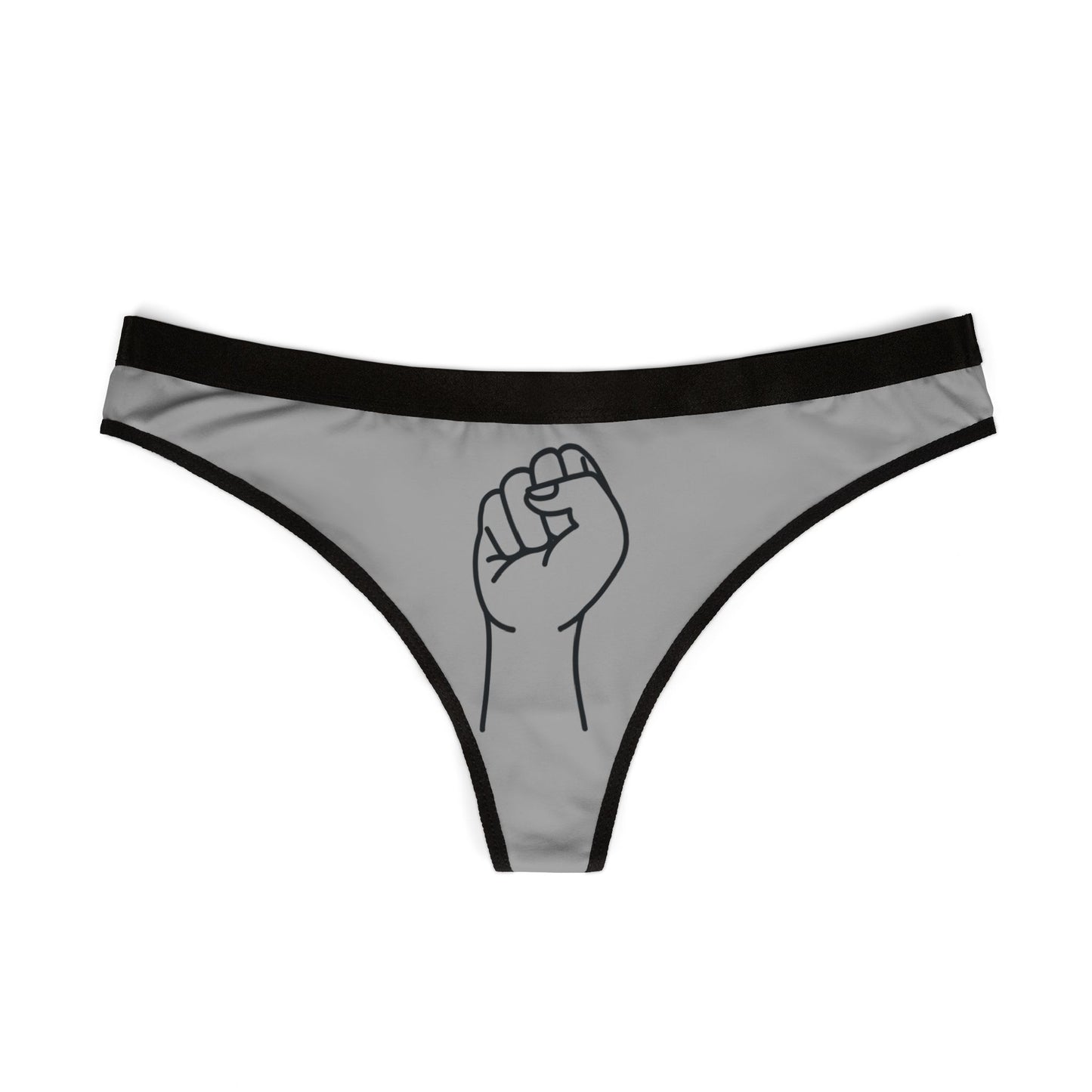 Damen Thong Unterwäsche Bequeme Atmungsaktive Slips Faust Motiv Print