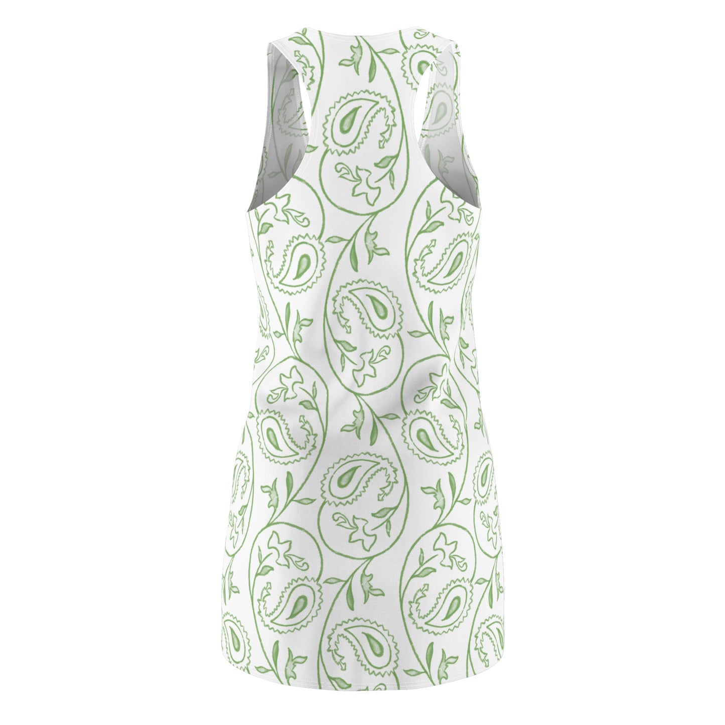 Damen Sommerkleid Weiss mit Paisley Muster