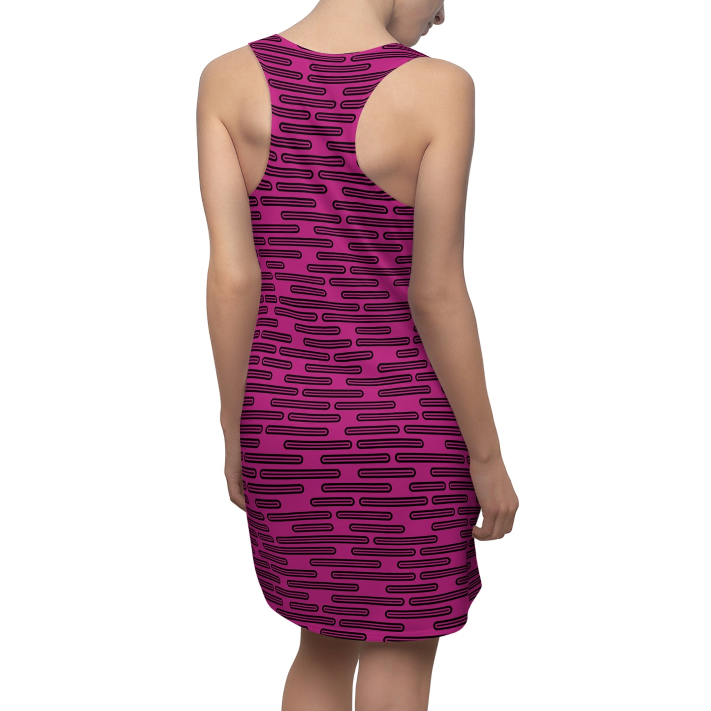 Schwarz Pink Racerback Kleid – Modernes Sommerkleid