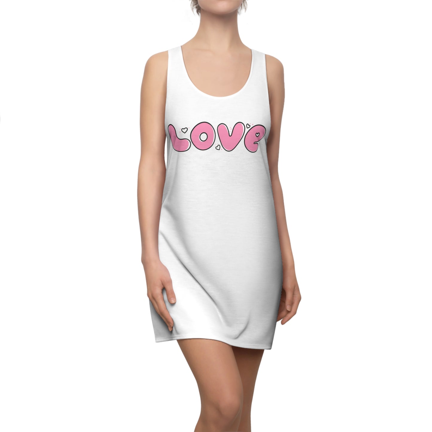 Love Pink Herz Racerback Kleid – Streetwear Damenmode