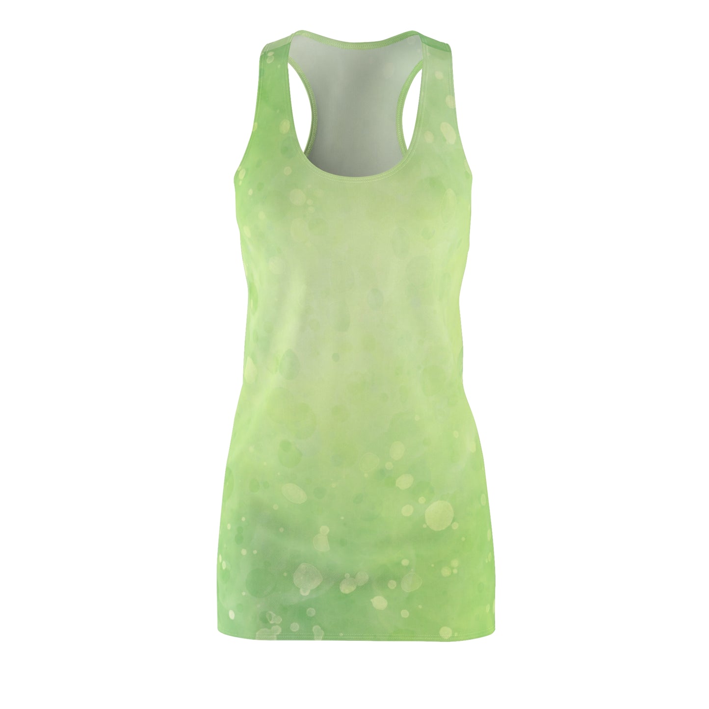 Grünes Sommerkleid Damen – Racerback Kleid mit Bubble Design