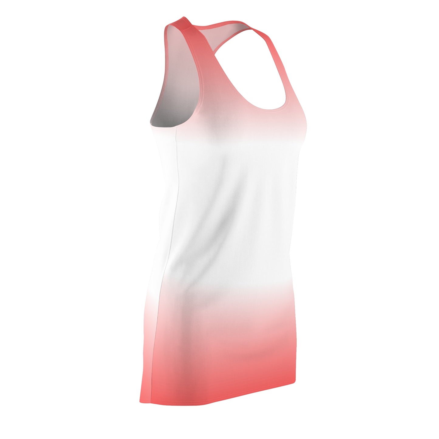 Racerback Kleid Damen Farbverlauf Rosa Weiß Sommer