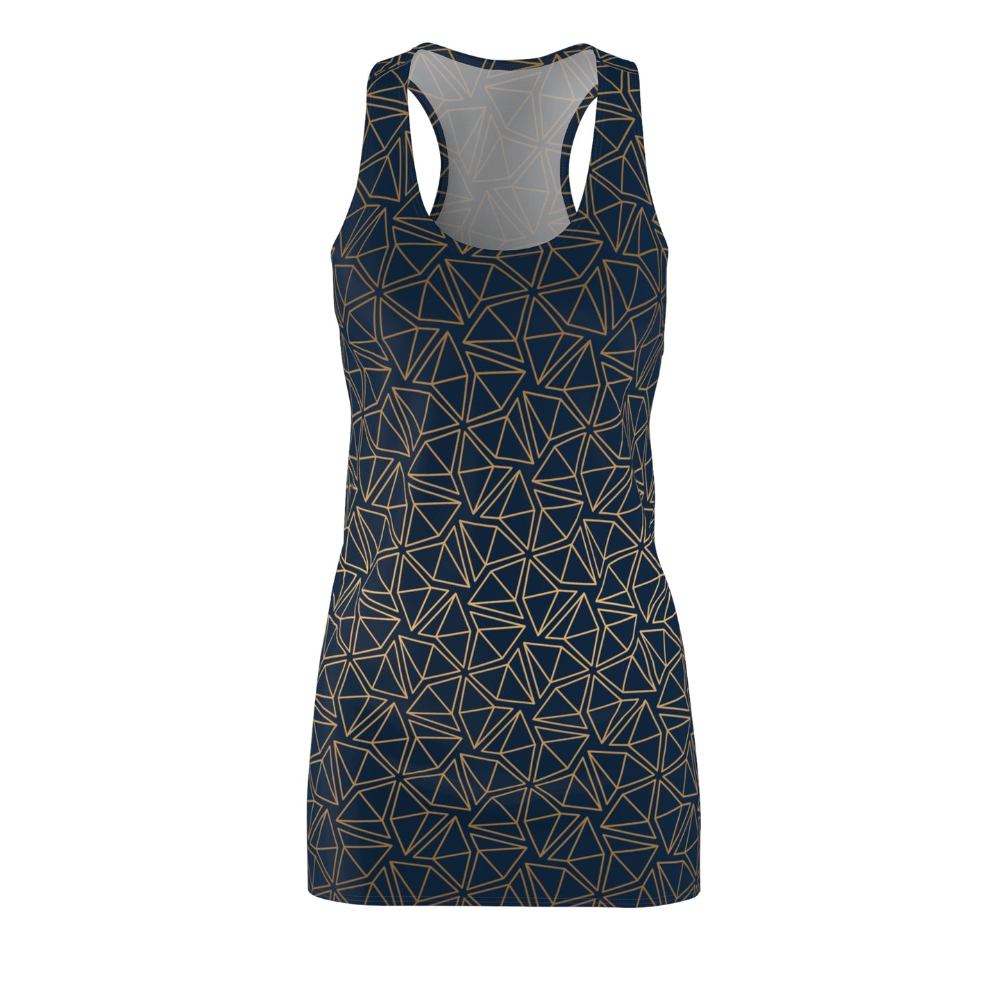 Luxury Racerback Dress mit Geometrischem Linienmuster