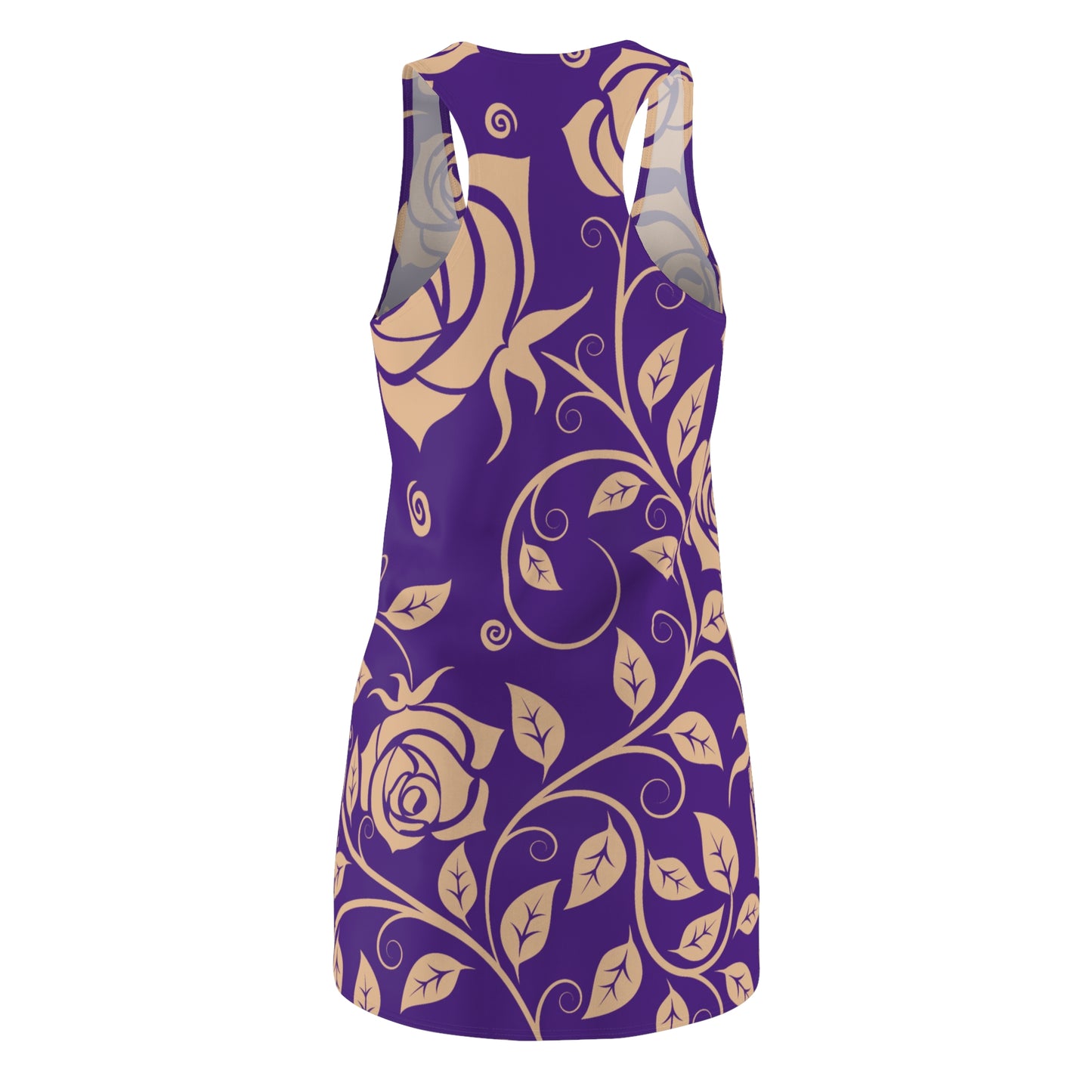 Floral Racerback Kleid Rose – Elegant in Beige & Purple