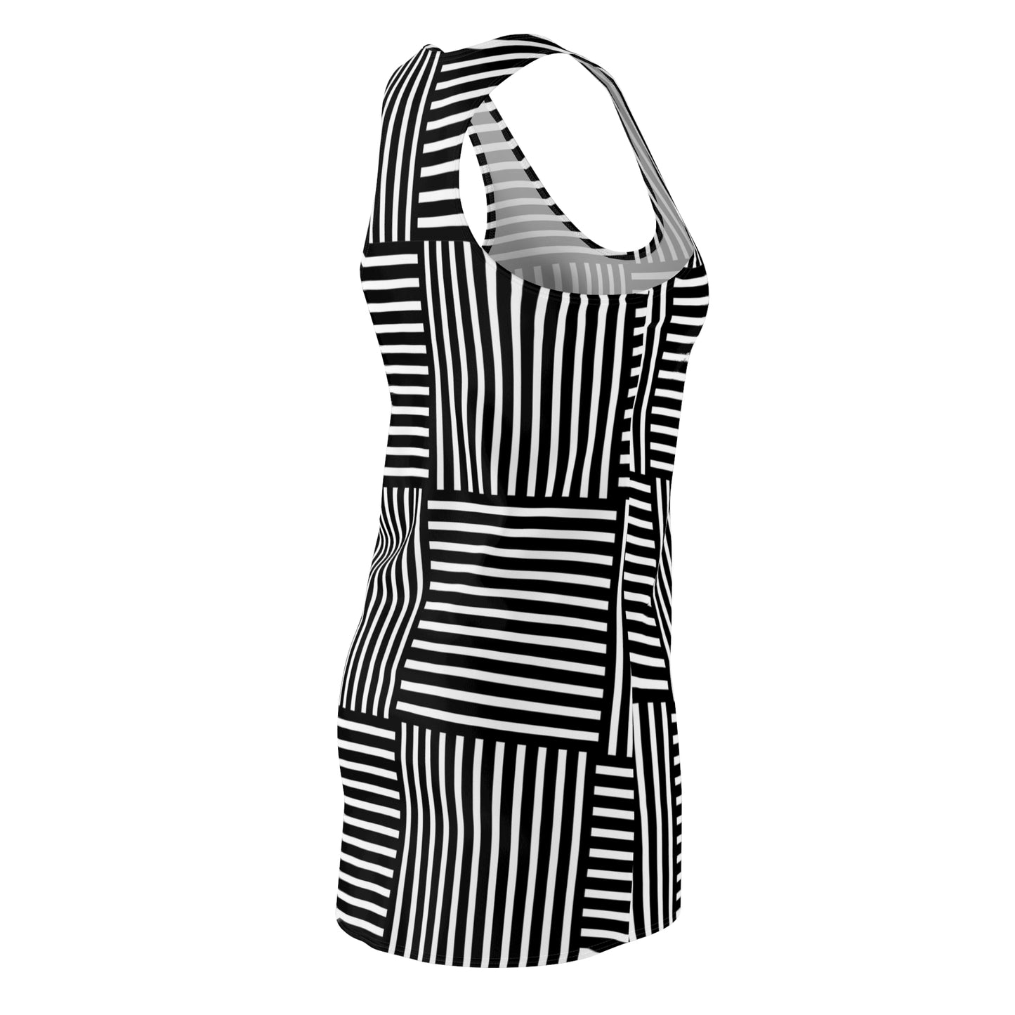 Streifen Racerback Kleid – Modernes Sommerkleid