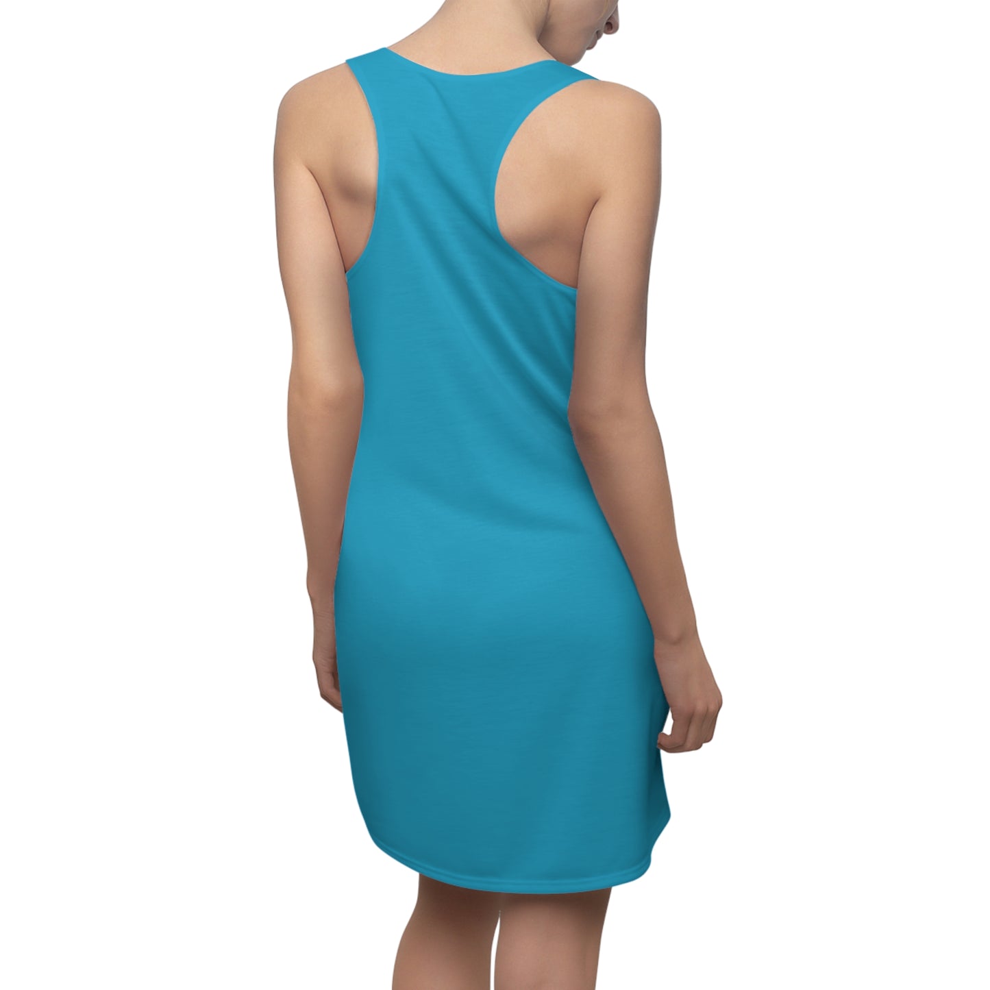 Racerback Damenkleid Sommer – „Amazing“ Statement, modern & lässig Türkis