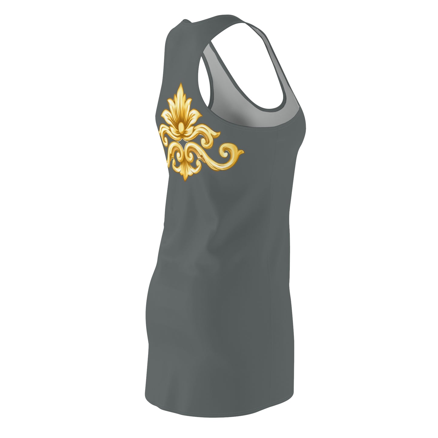 Elegant Baroque Racerback | Gold Ornament Racerback Kleid