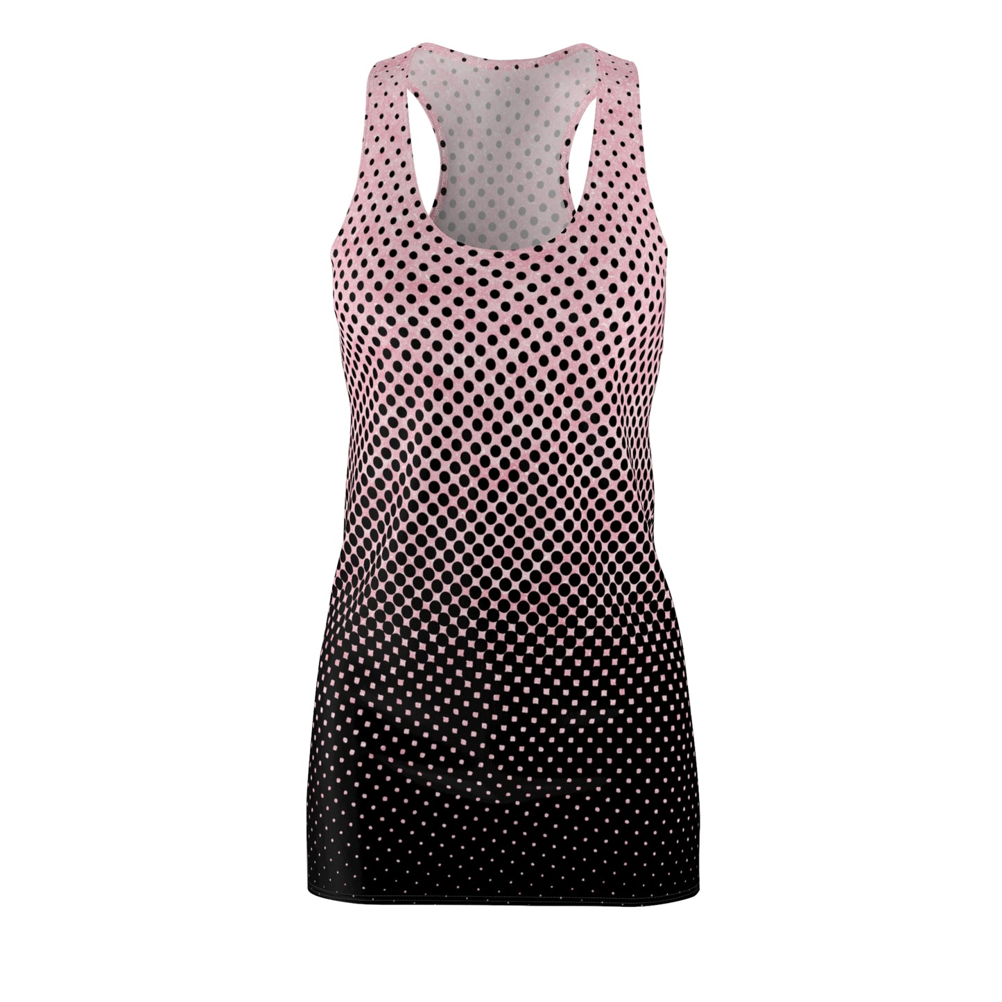 Rosa Racerback Kleid – Modernes Sommerkleid mit Punktverlauf