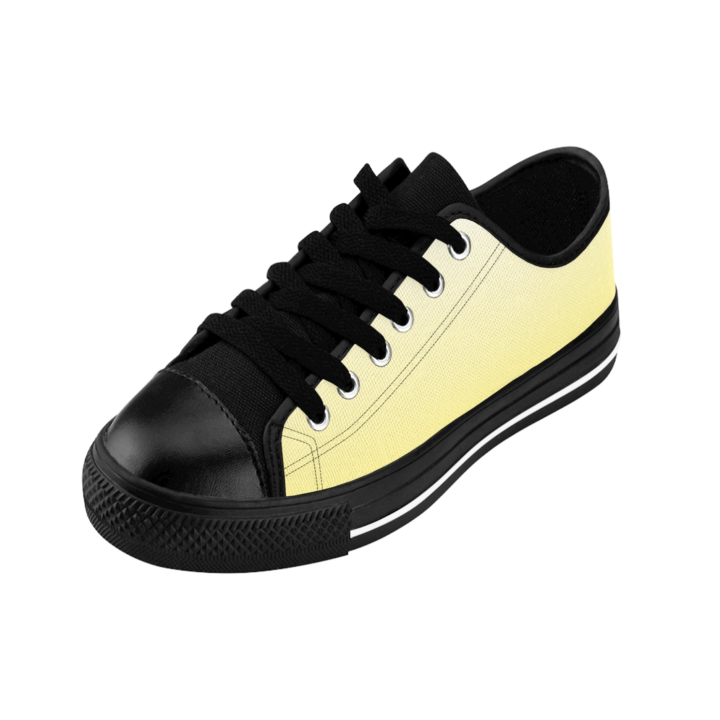 Damen Sneaker Gelb Schwarz Canvas Freizeit Schuhe Low