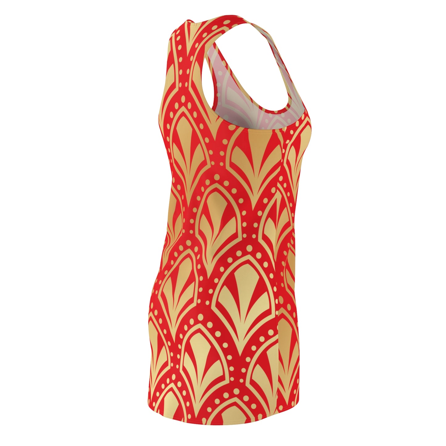 Luxury Racerback Dress mit Elegant Art Deco Muster