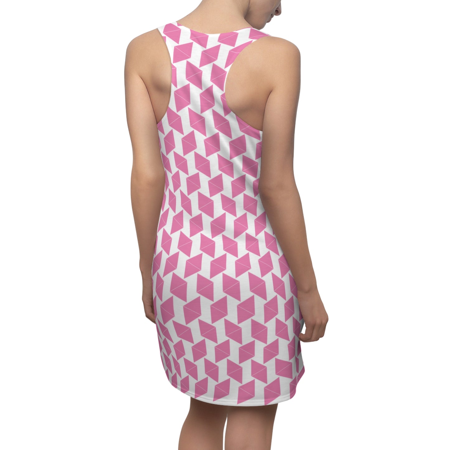 Pink Geometrie Racerback Kleid – Stylisches Sommerkleid