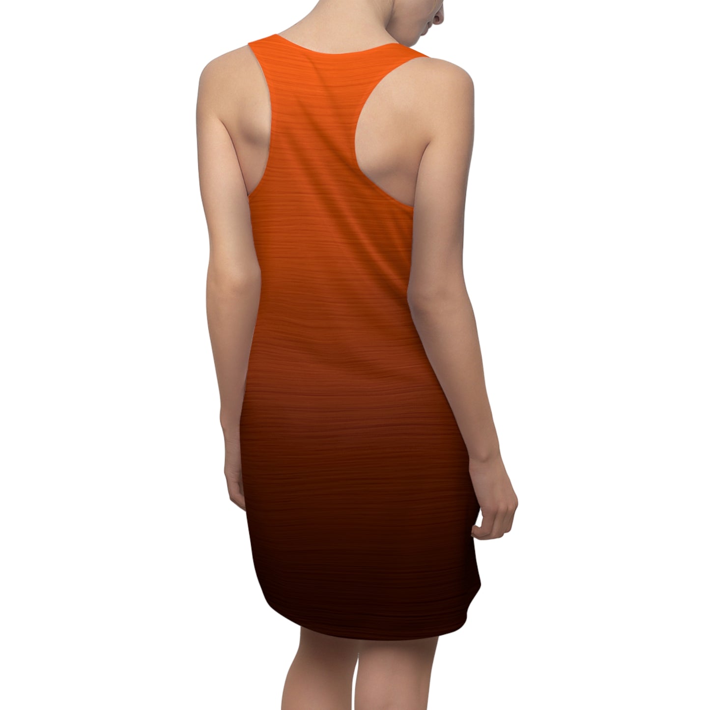 Racerback Kleid mit Rostbraunem Farbverlauf – schlicht & elegant