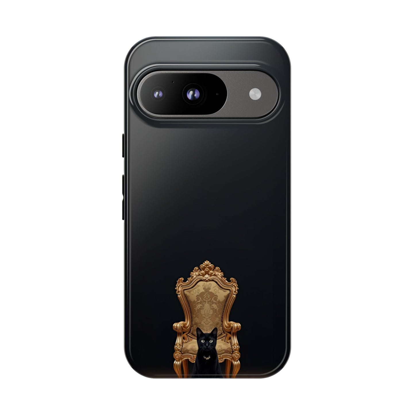 Black Cat on Golden Throne – Premium Phone Case Protective Slim