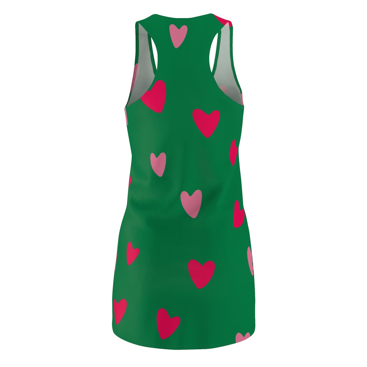 Pink Herz Racerback Kleid – Süßes Sommerkleid grün
