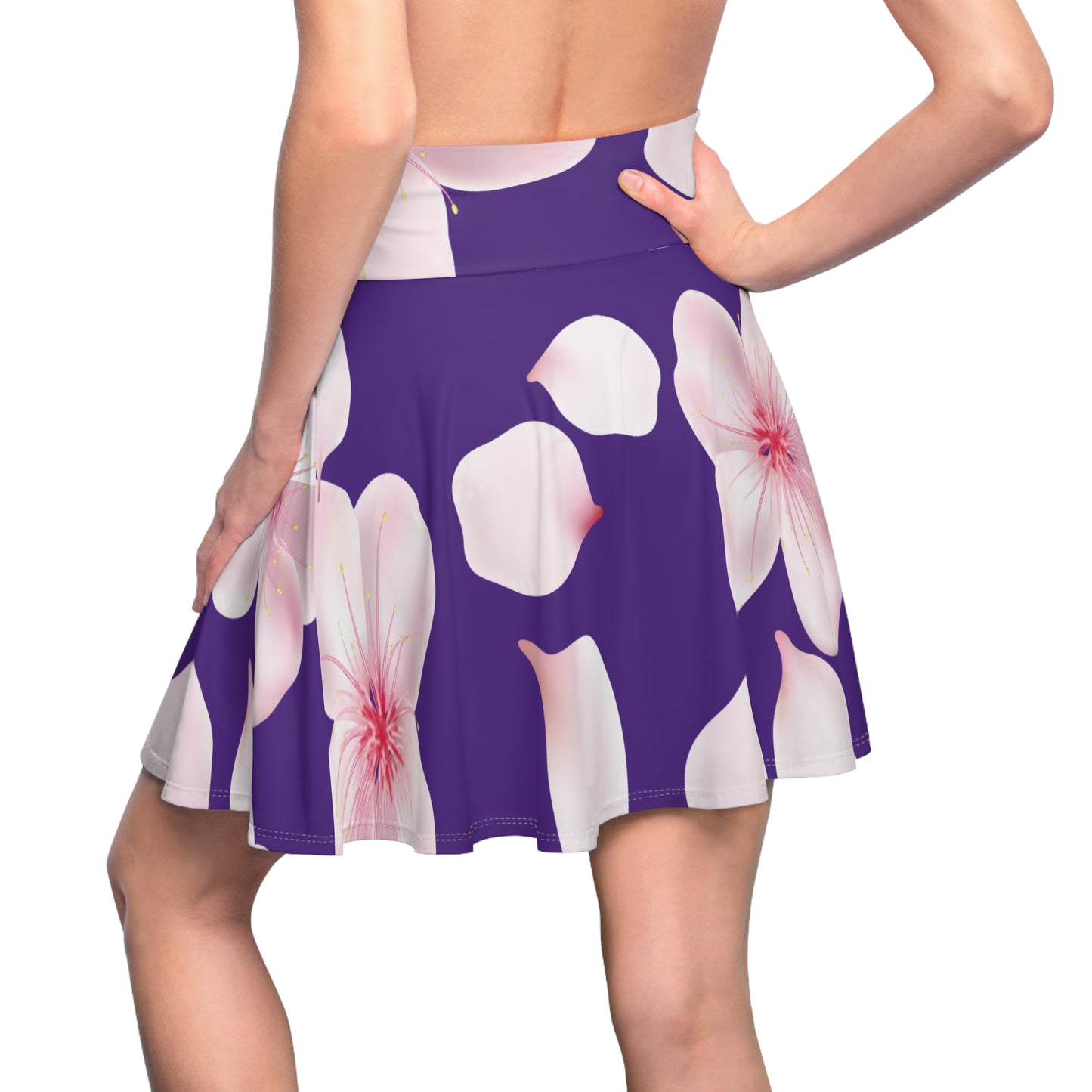 Lilaner Damen Rock Blütenmuster Skater Elegant Sommer Casual