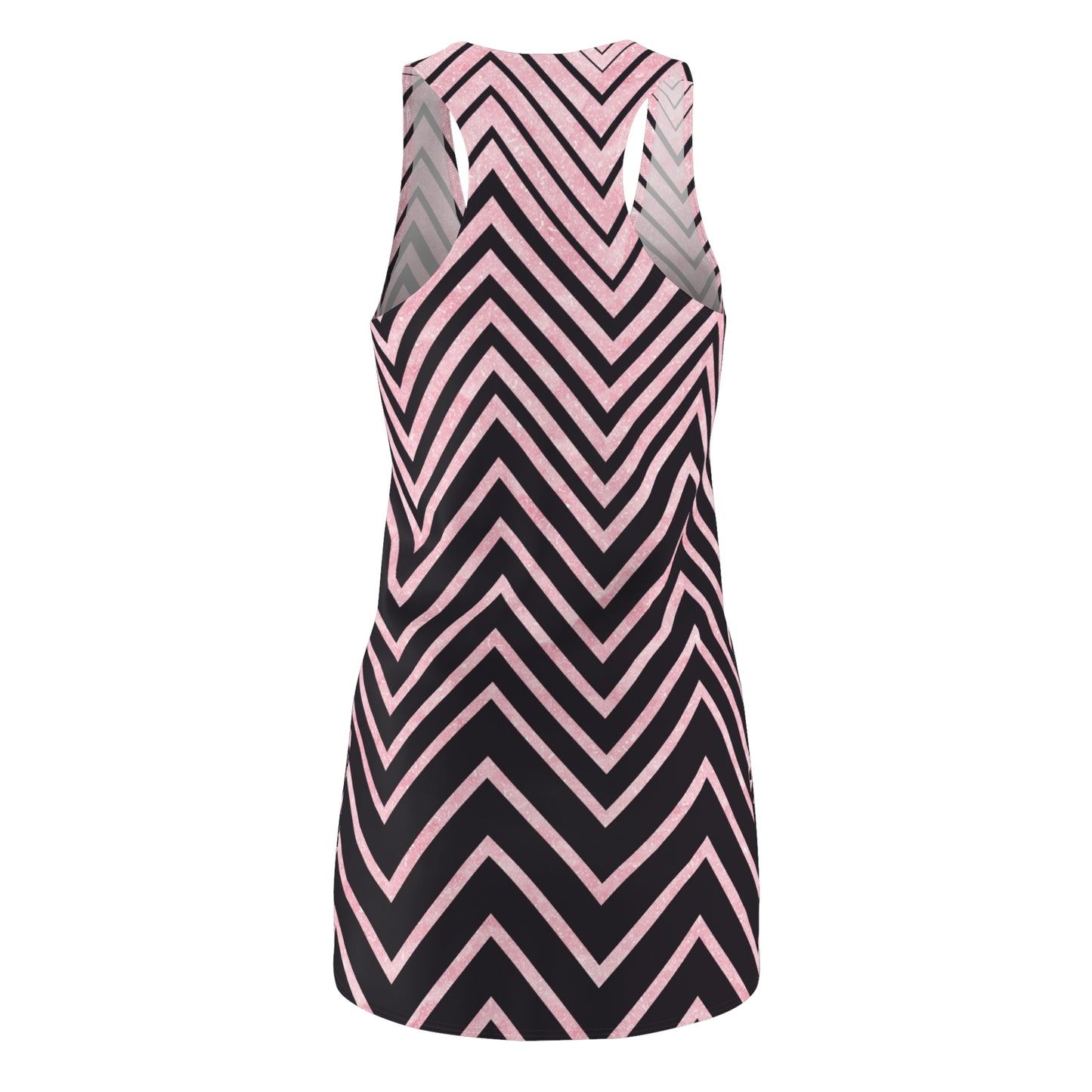 Rosa Racerback Kleid – Sommerkleid für Damen mit modernem Linienmuster