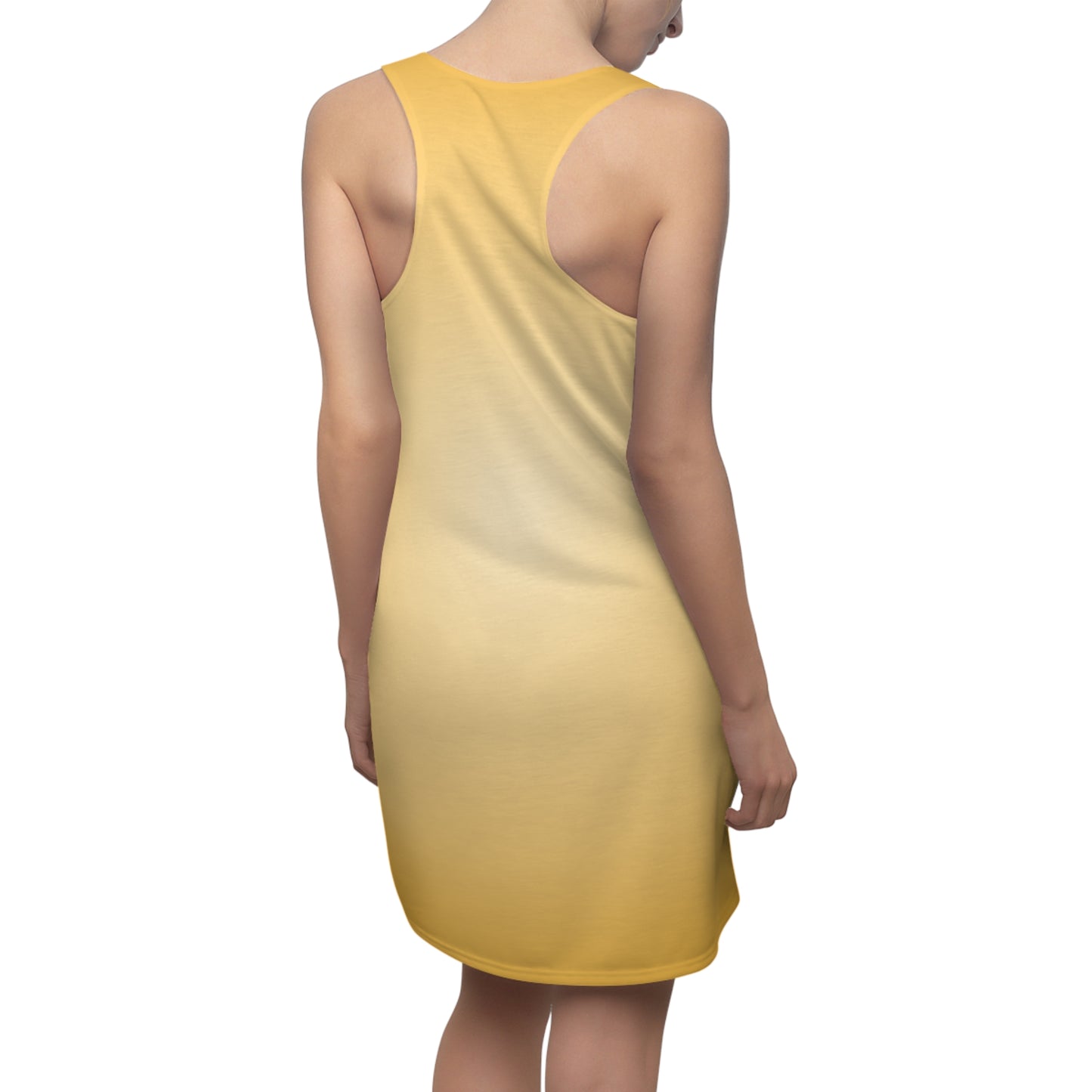 Beiges Racerback Kleid – Farbverlauf