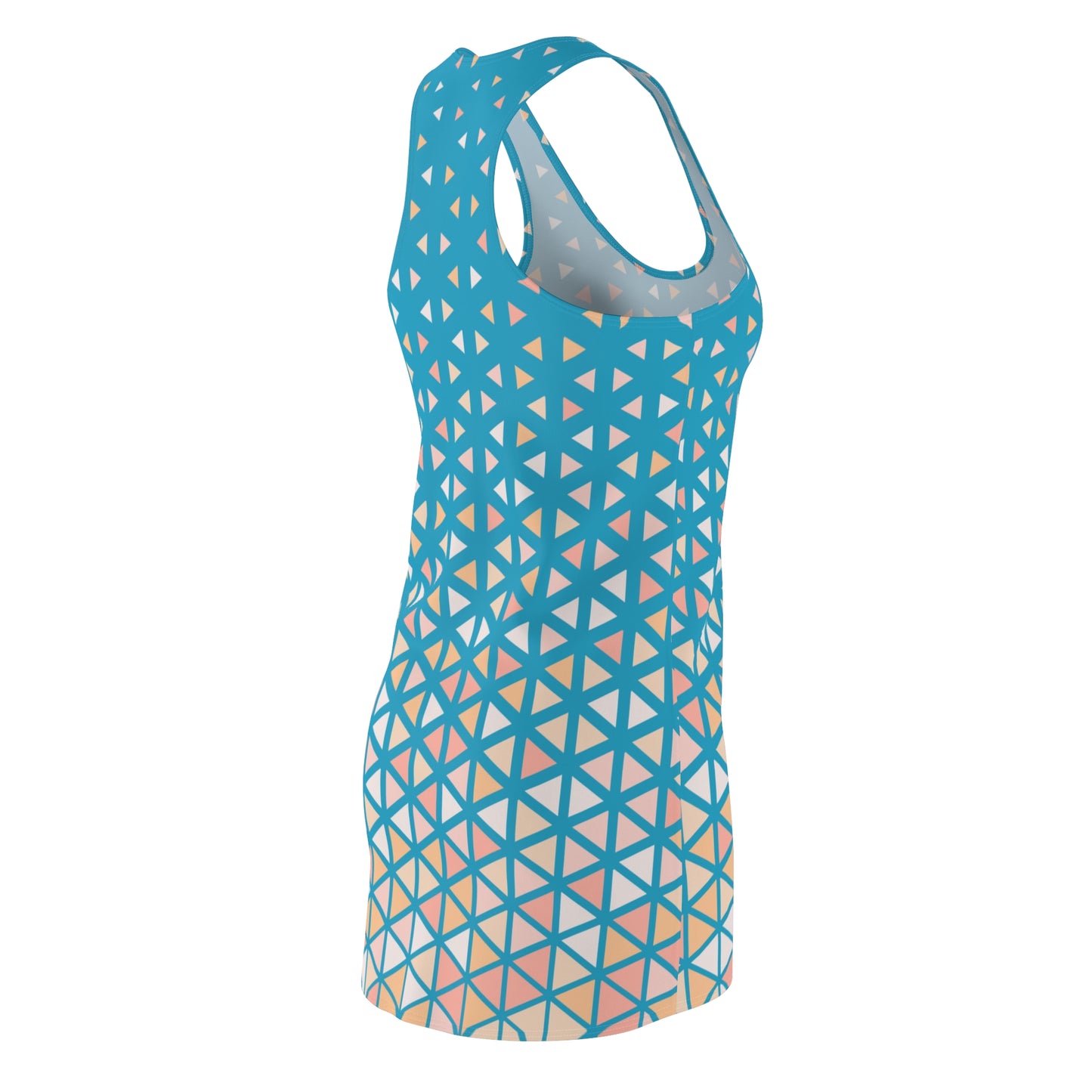 Buntes Dreieck Racerback Kleid – Trendige Sommer Damenmode