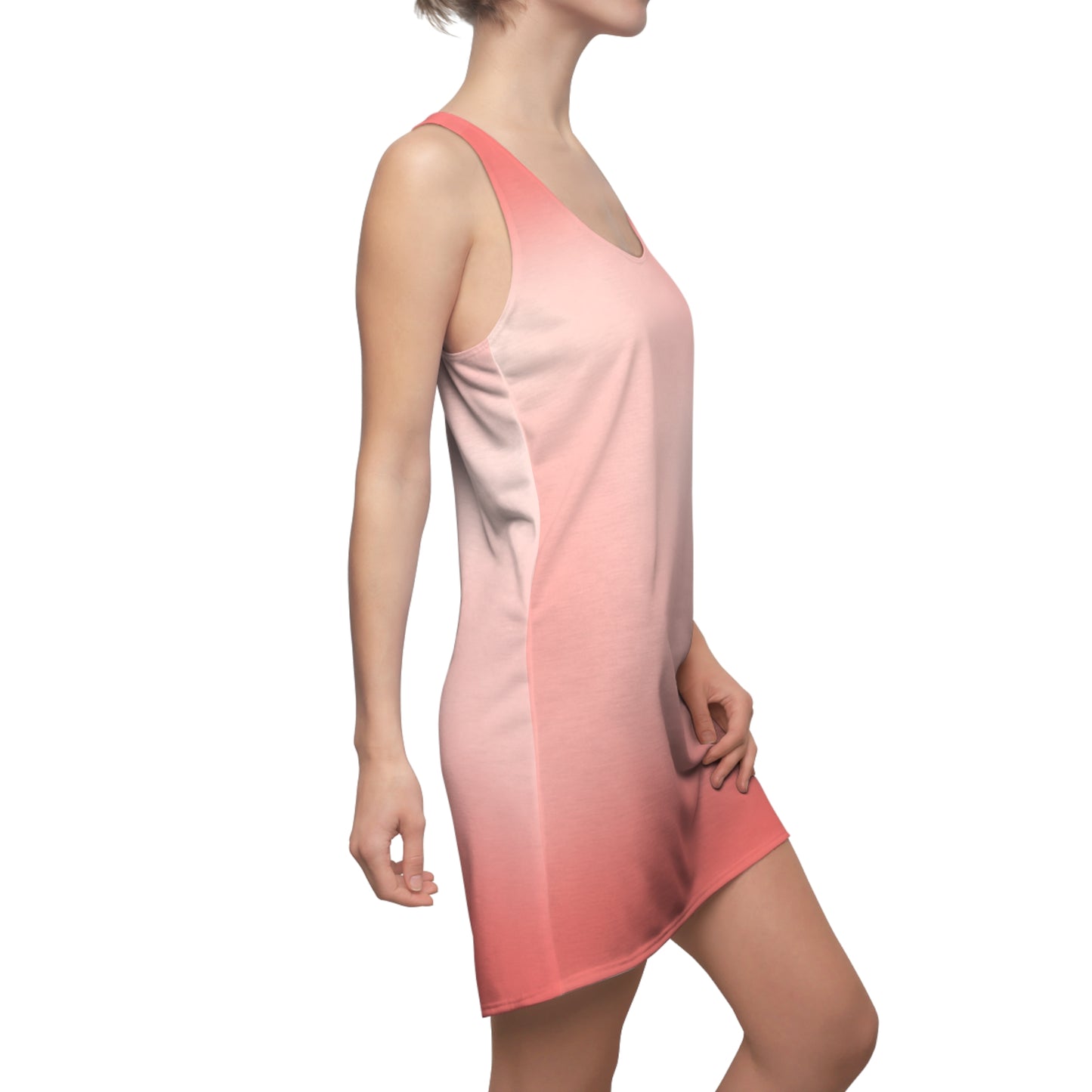 Racerback Kleid mit sanftem Pink-Koralle Farbverlauf