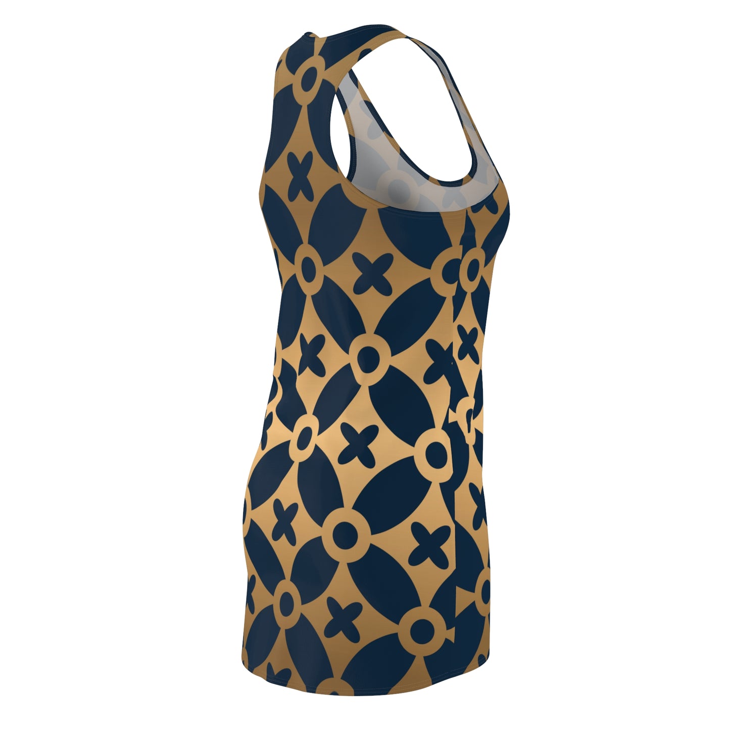 Abstract Floral Racerback Kleid | Geometrisches Muster