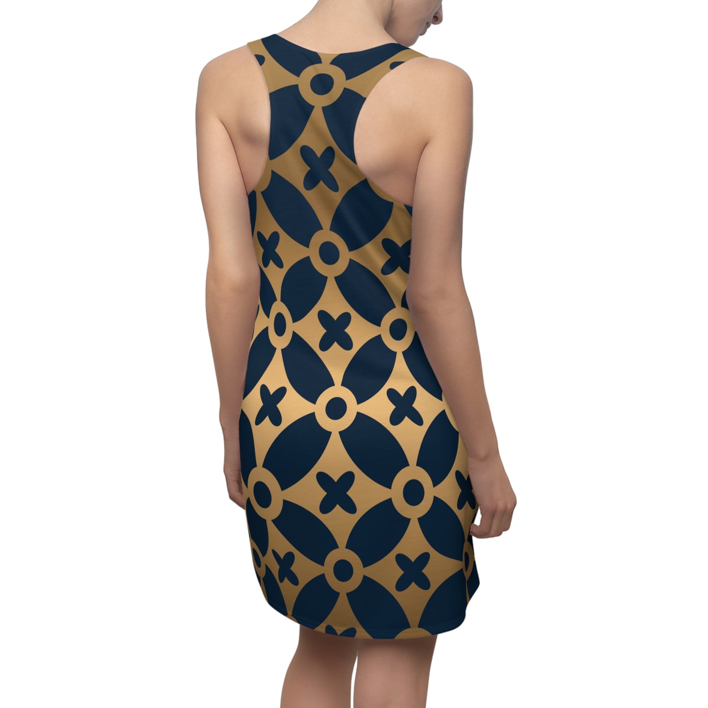Abstract Floral Racerback Kleid | Geometrisches Muster