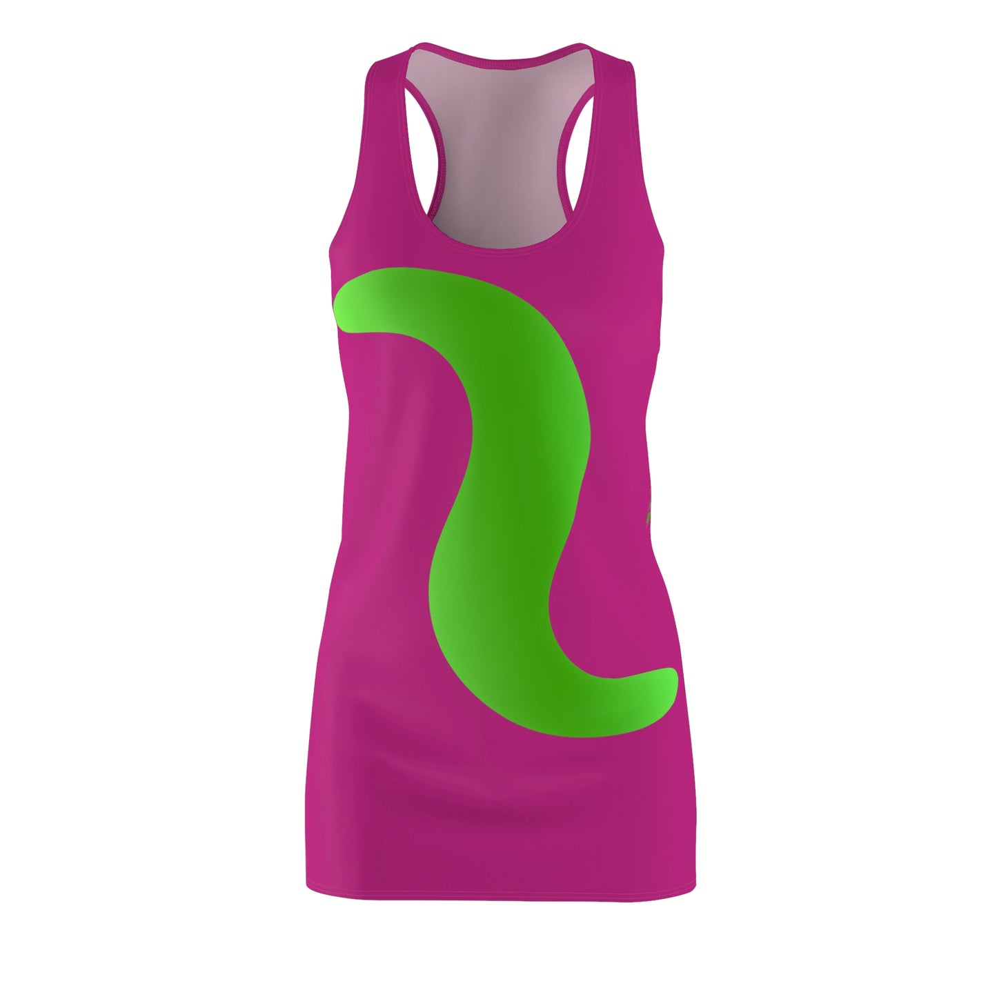 Pink Grün Abstrakt Racerback Kleid – Stylishes Sommerkleid