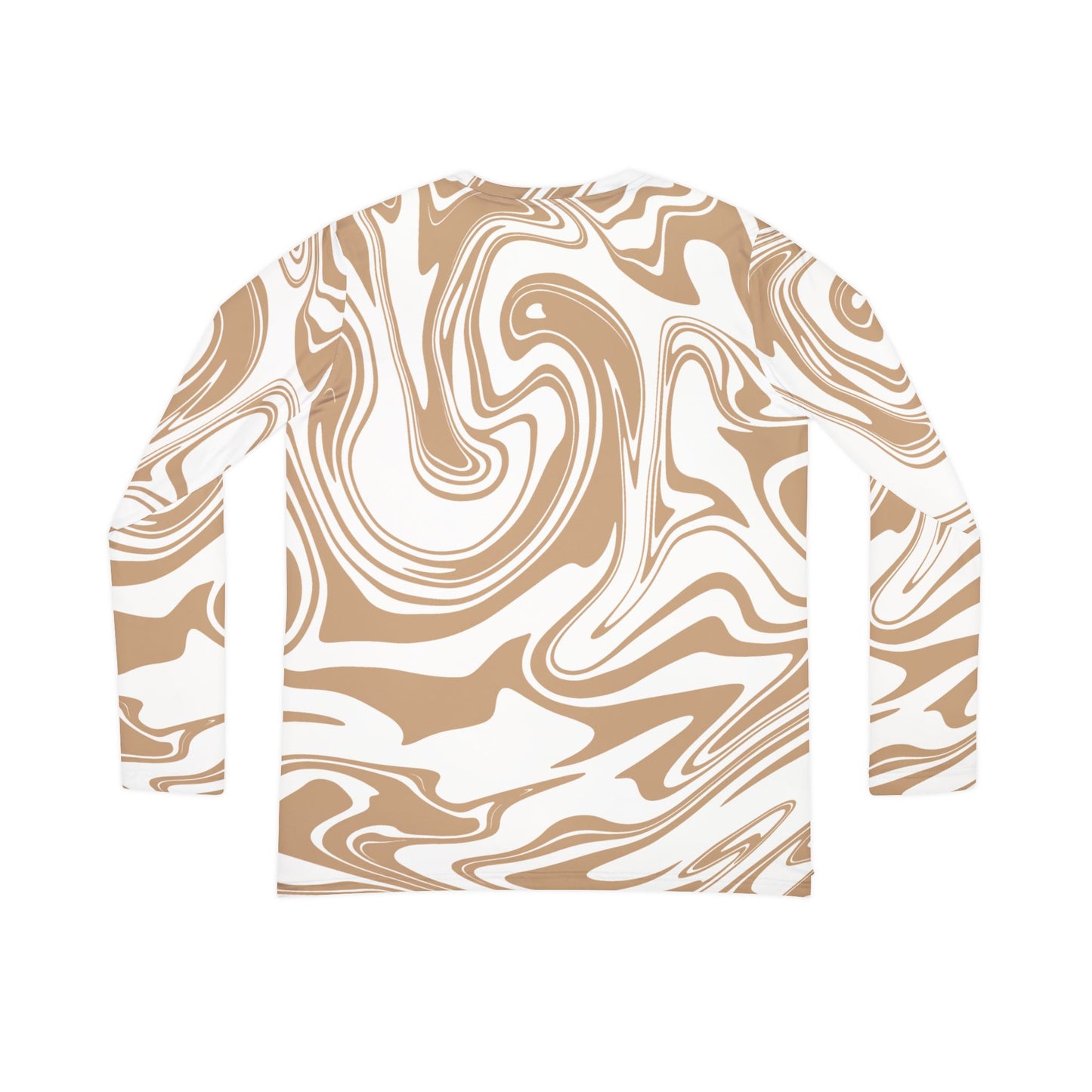 Damen Langarm V-Neck Shirt – Modernes Swirl-Design in Beige & Weiß, Stylisch & Bequem Chic Abstract Long Sleeve V-Neck Shirt, Stylish Top, Trendy Apparel, Women's Fashion, Everyday Wear, Casual Outfit, Gift for Her